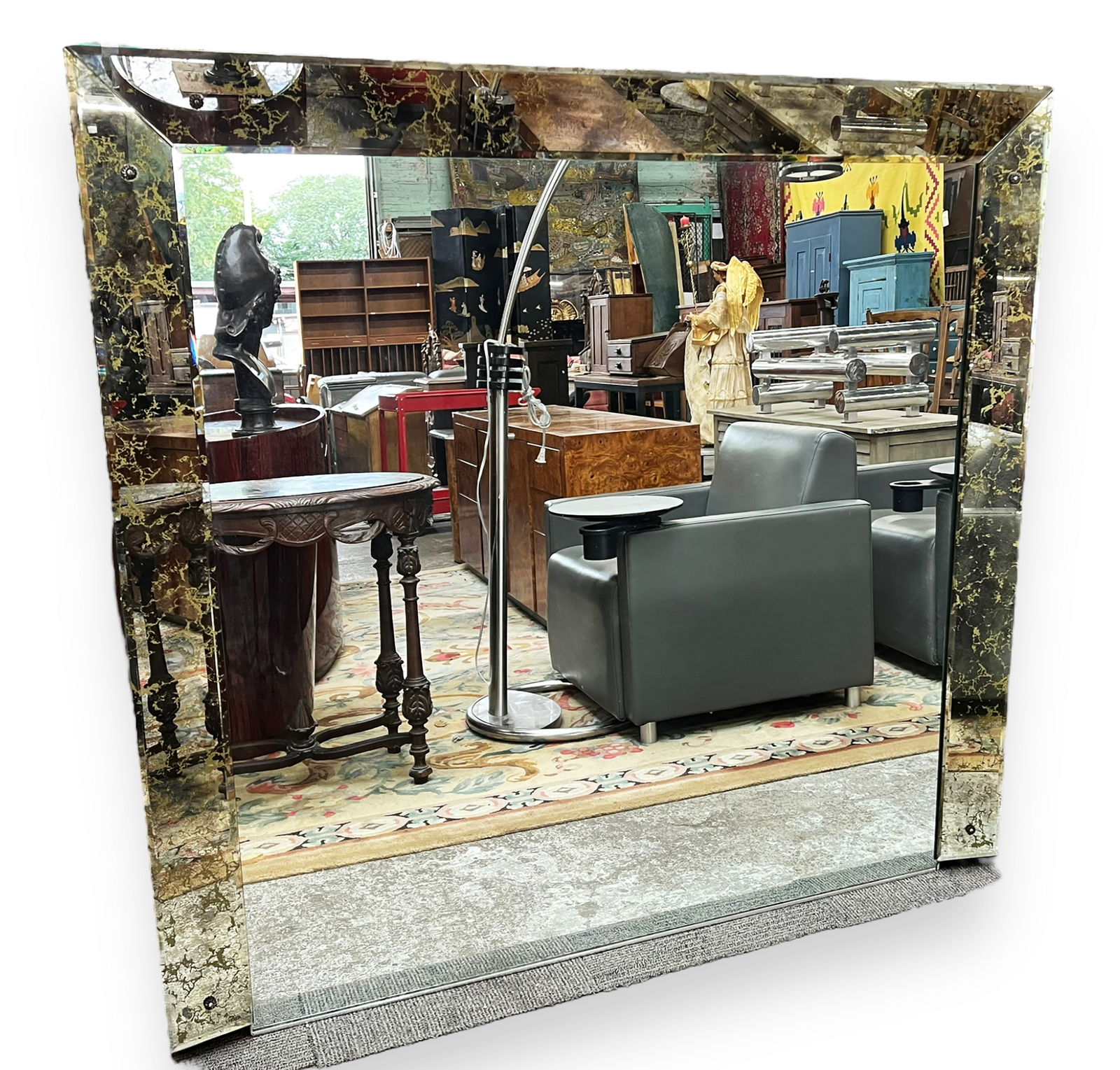 Large Mid-Century Modern Mirror. (1 of 2)