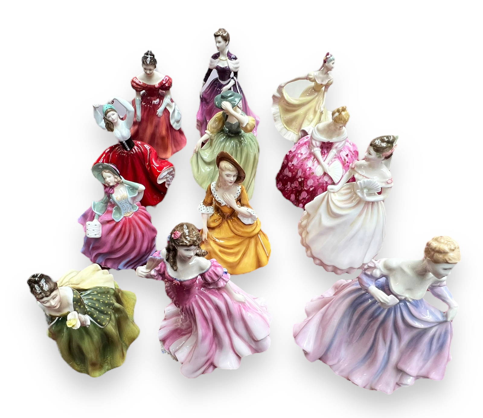 Lot Of 12 Royal Doulton Lady Figurines. Auction
