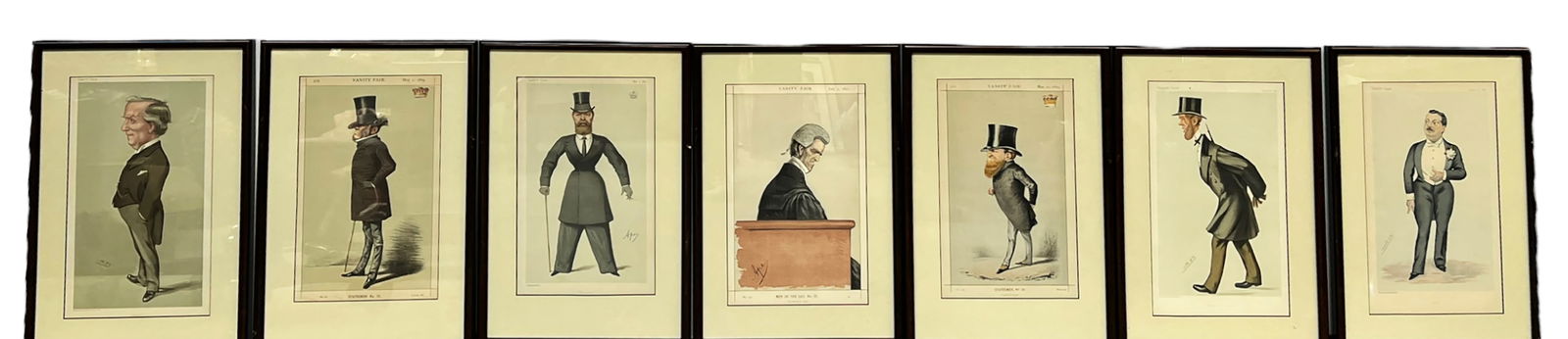 Lot of 7 Framed Vanity Fair Spy Prints. (1 of 12)