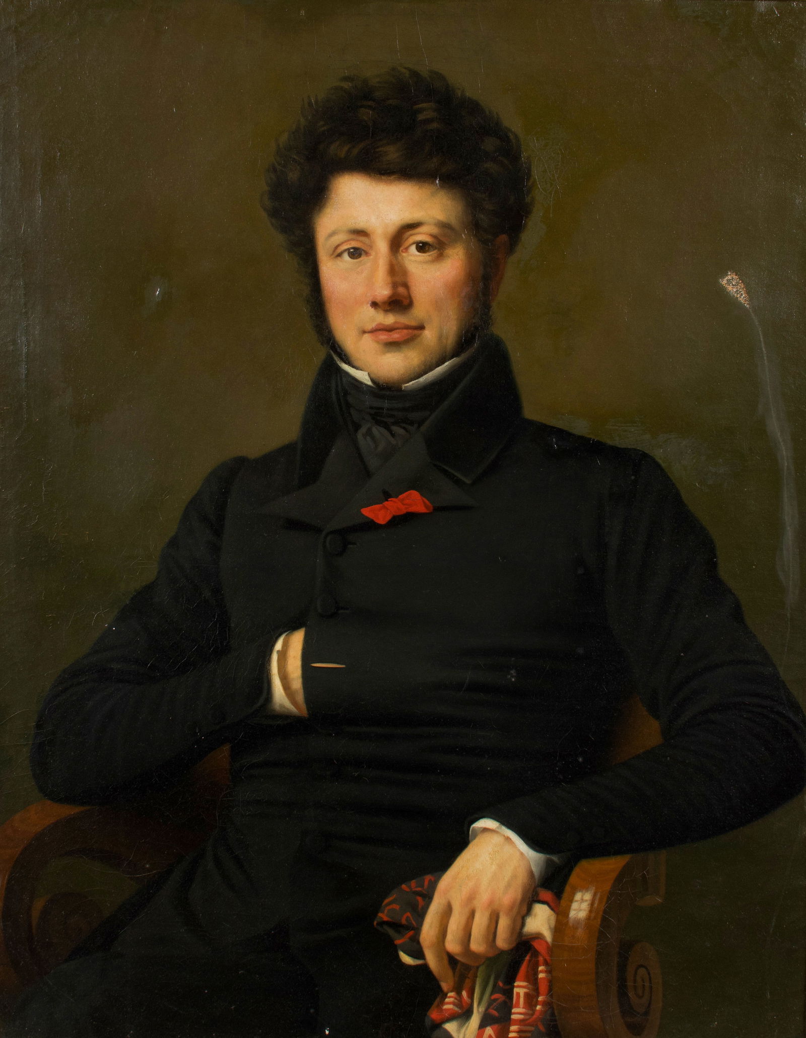 Lg. Antique Portrait of a Gentleman. (1 of 7)