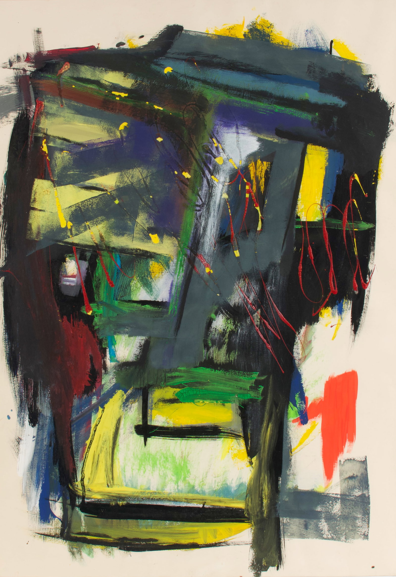 Framed Abstract Expressionist Painting. (1 of 5)