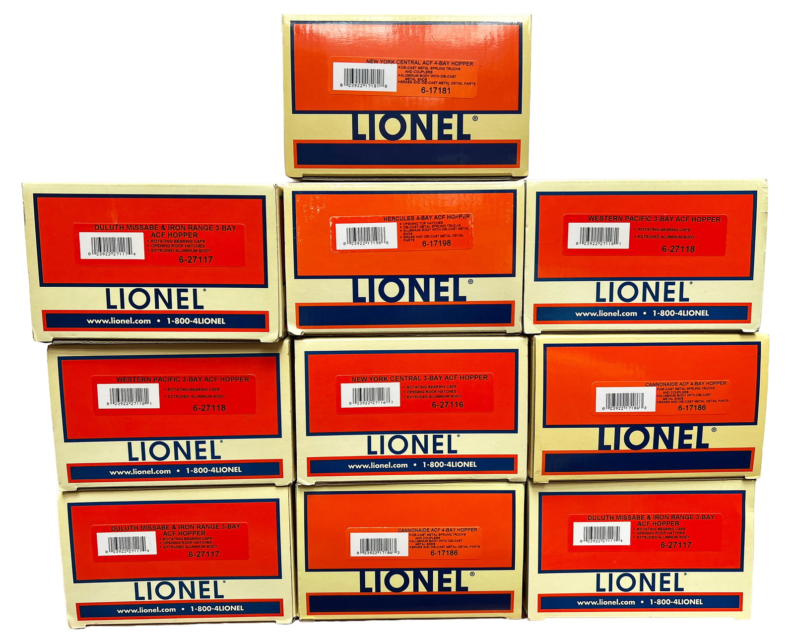 Lot of 10 Boxed Lionel Trains. (1 of 4)
