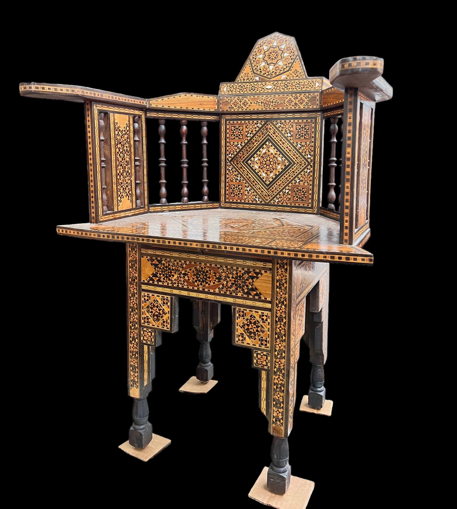 Mosaic Marquetry Middle Eastern Armchair. (1 of 1)
