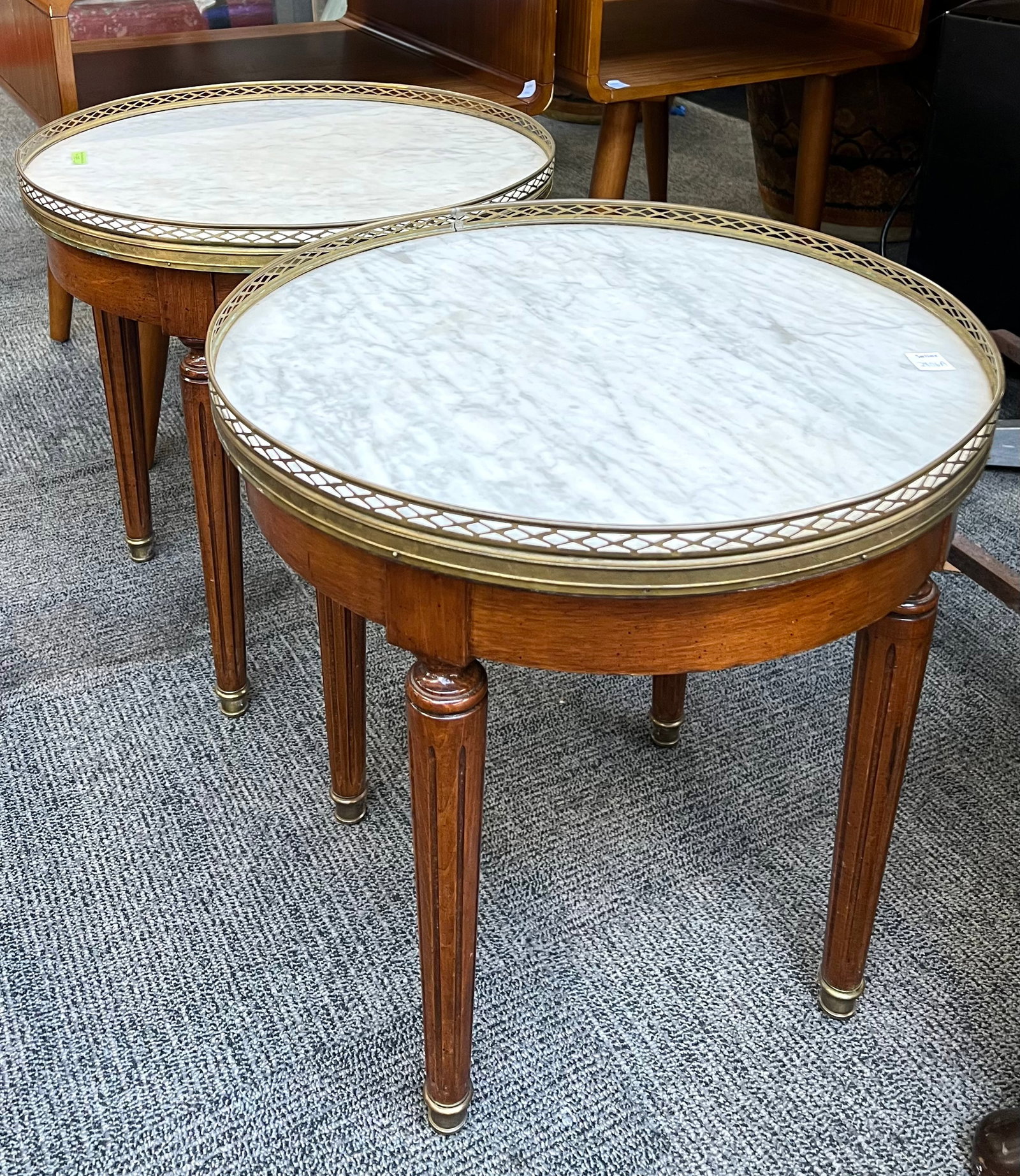 Pair of French Marble Top Tables. (1 of 1)