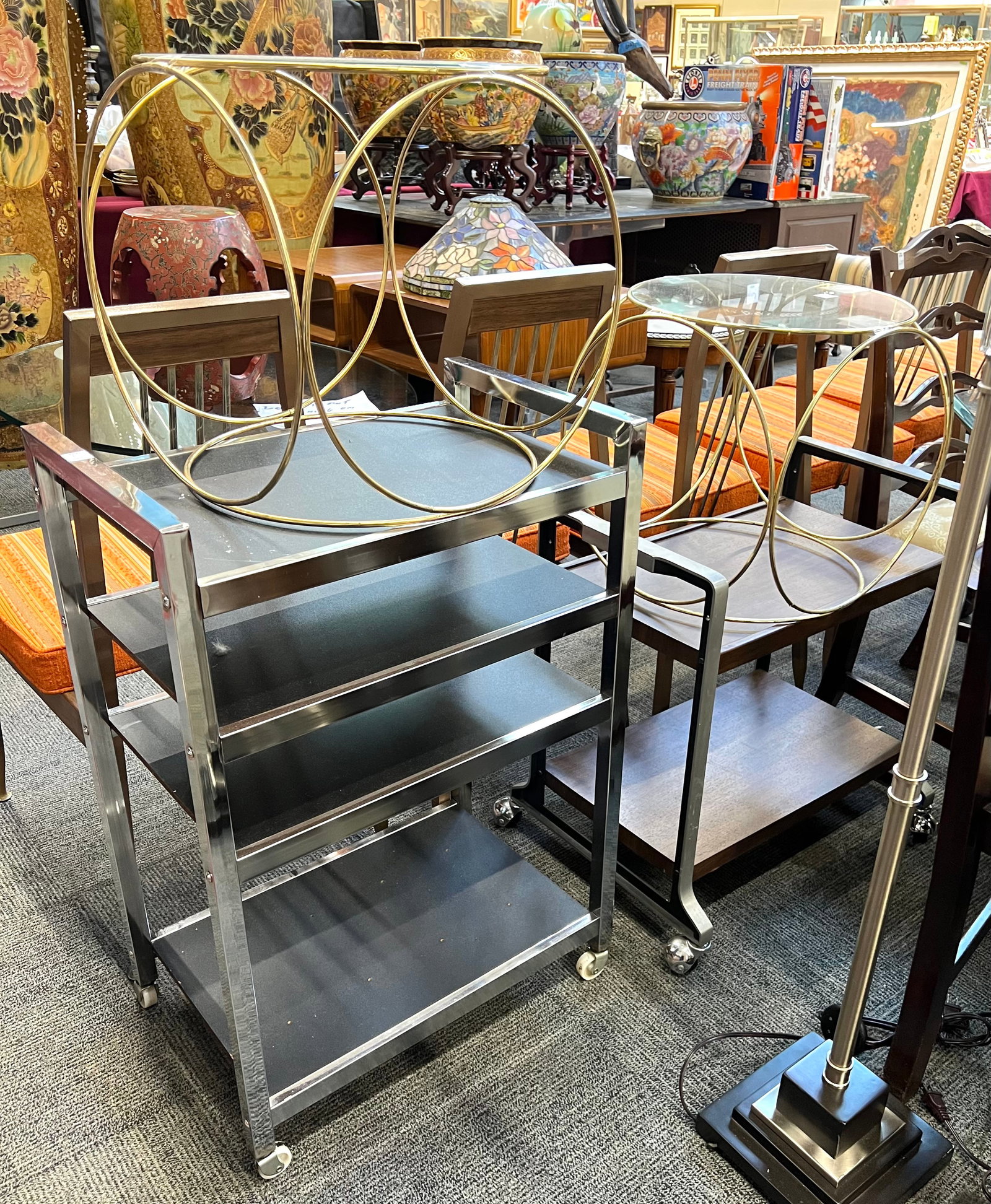 Lot of Mid-Century Modern Carts & Tables. (1 of 1)