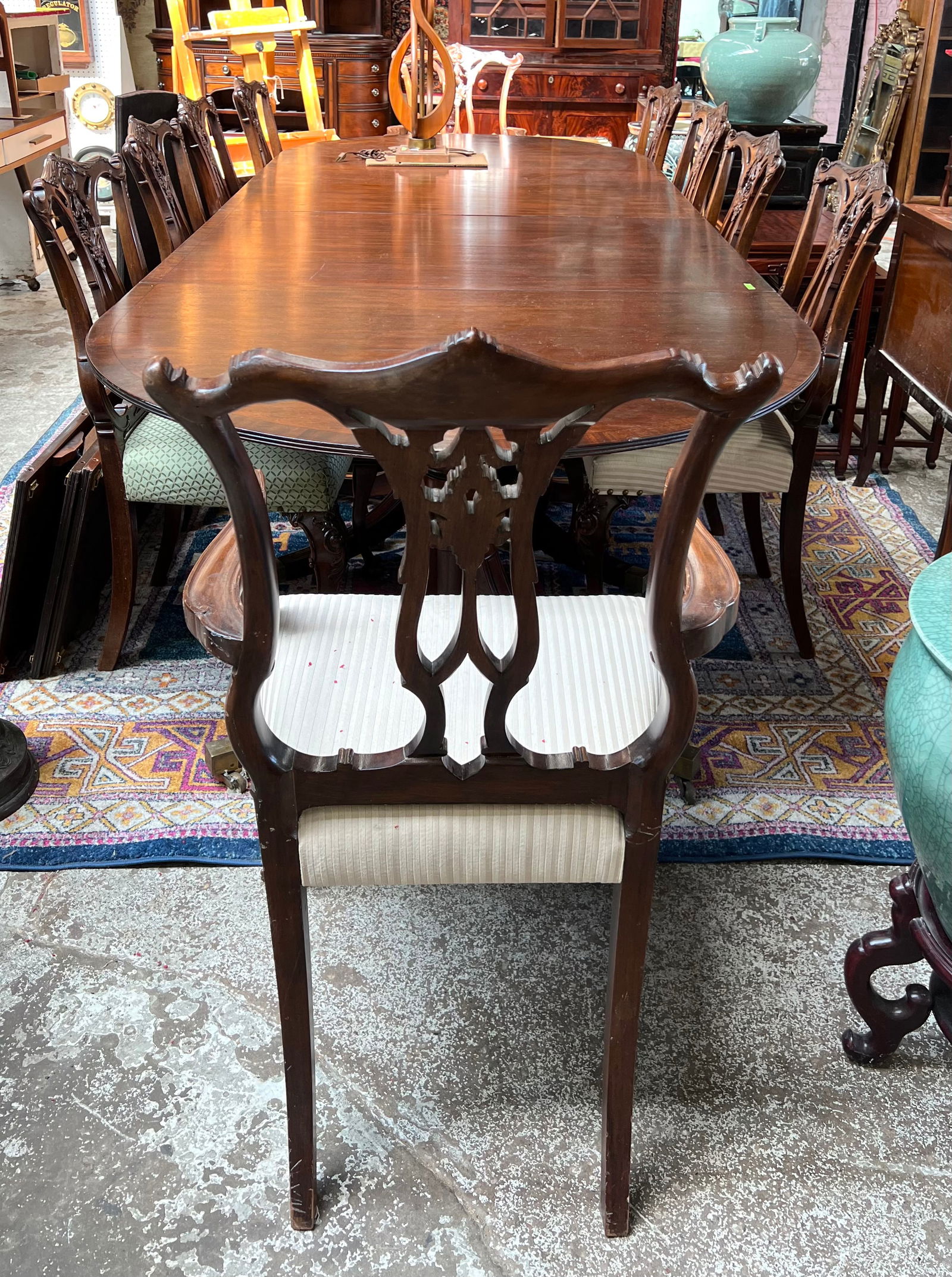 Mahogany Dining Table & Ten Chairs. (1 of 1)