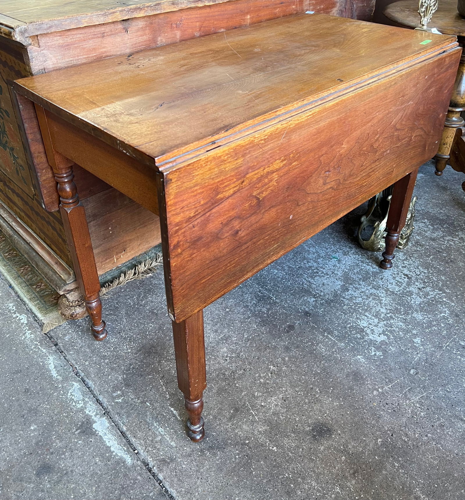 Antique Wood Dropleaf Table. (1 of 1)