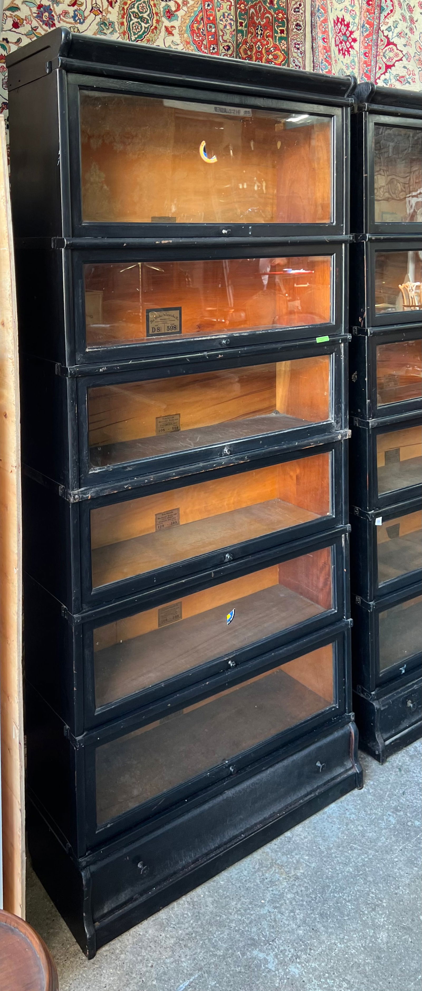 Six Stack Black Barrister Bookcase. (1 of 2)