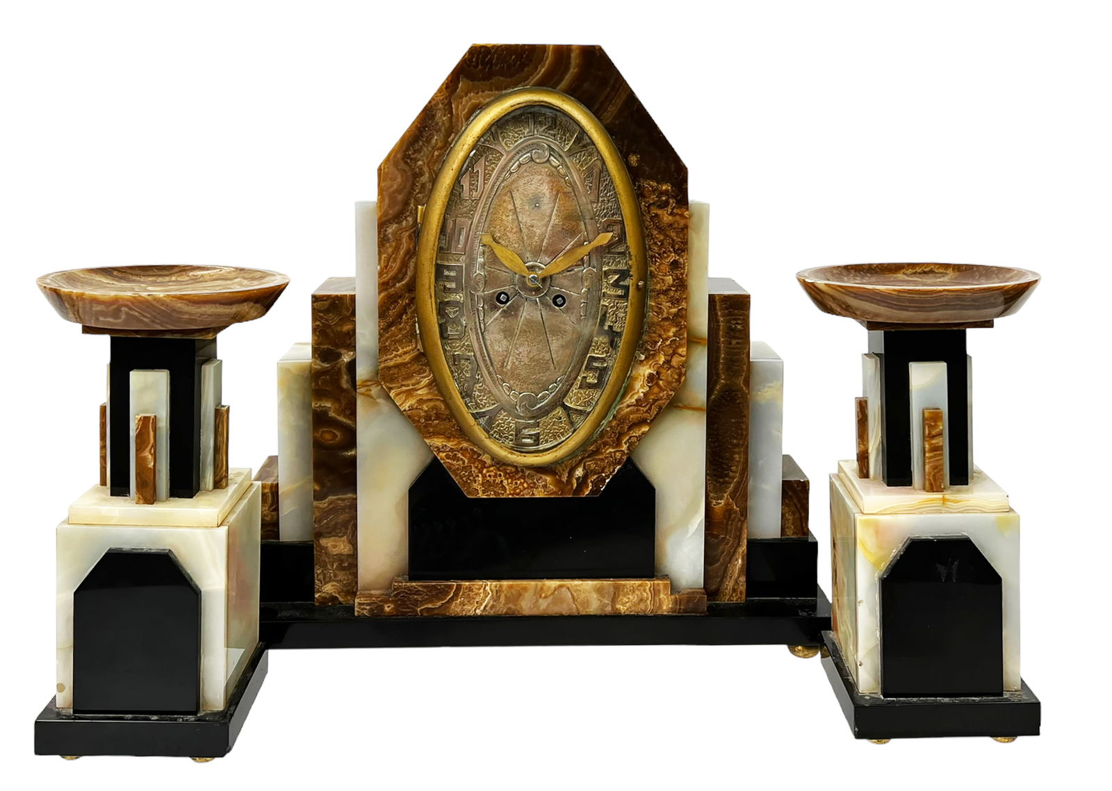 French Art Deco Clock Garniture Set. (1 of 7)