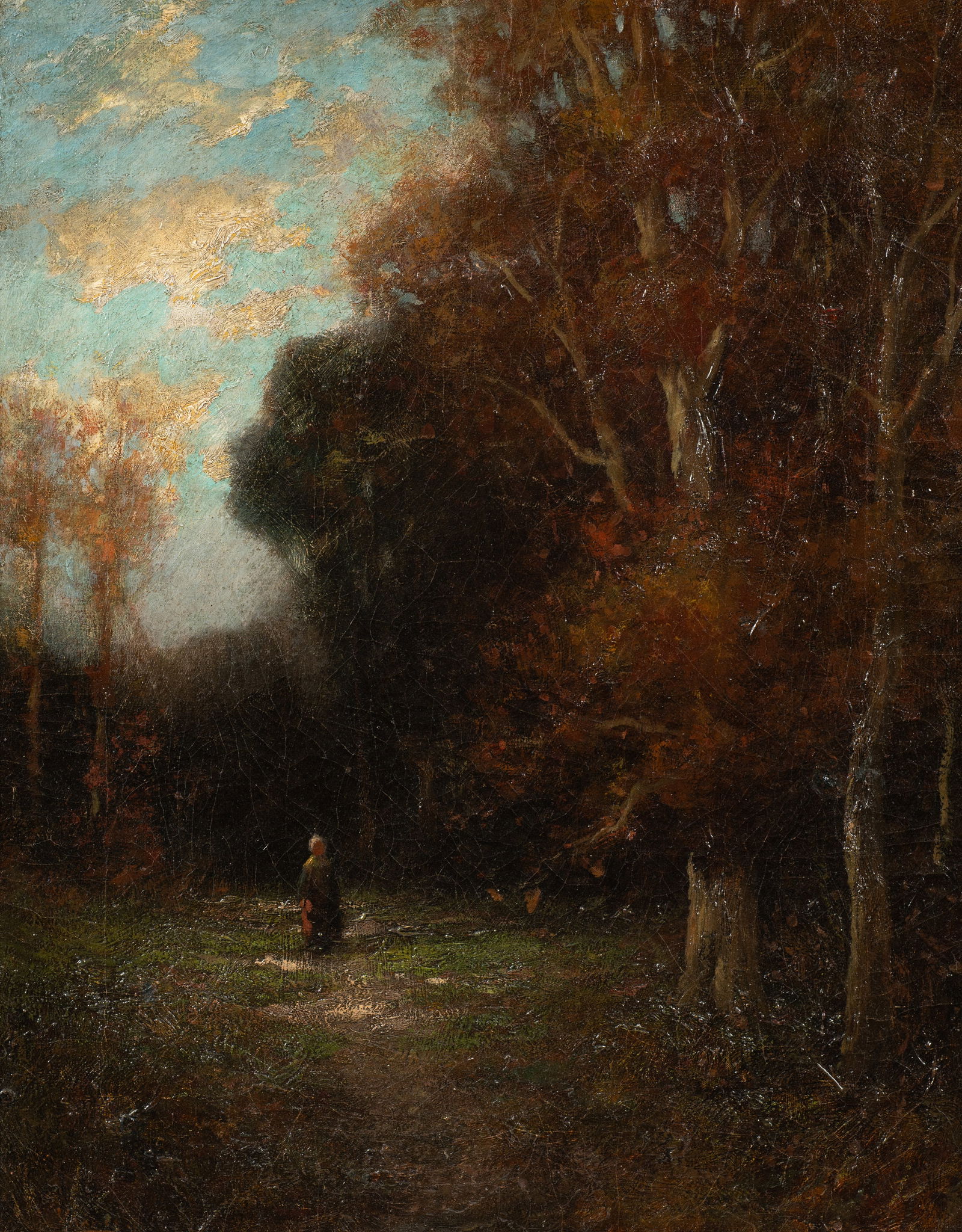 Moody Landscape, Manner of Ralph Blakelock. (1 of 4)