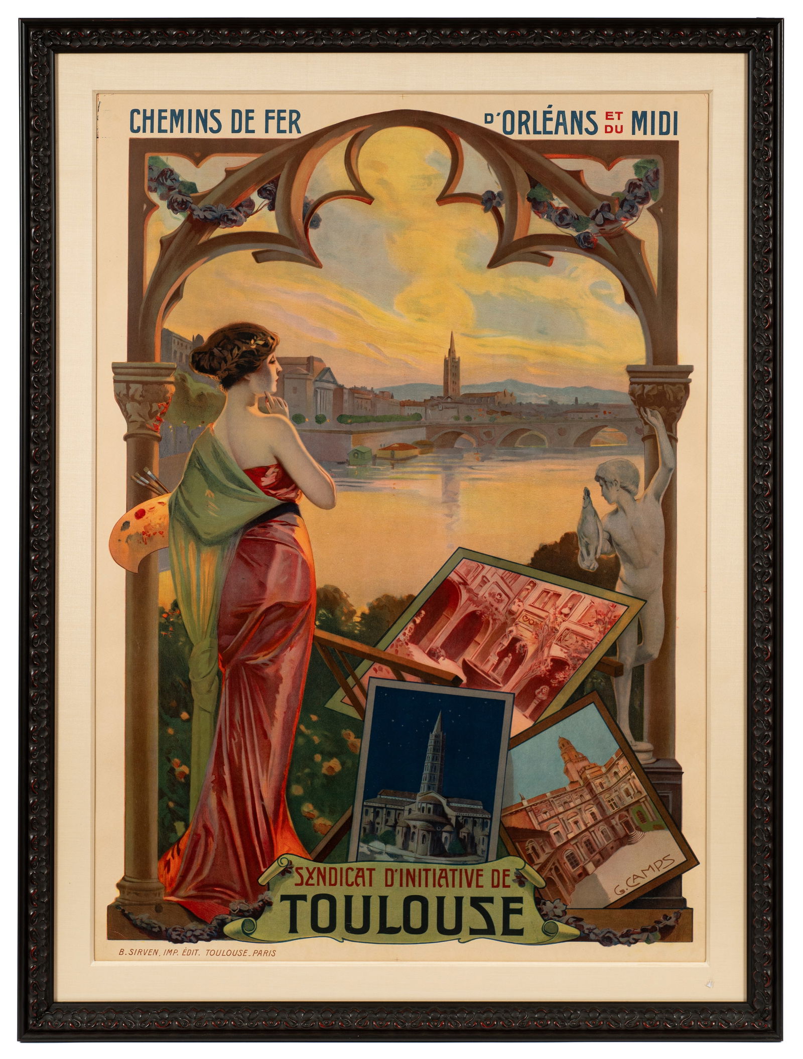 Toulouse Tourism Lithograph, Gaspar Camps. (1 of 6)