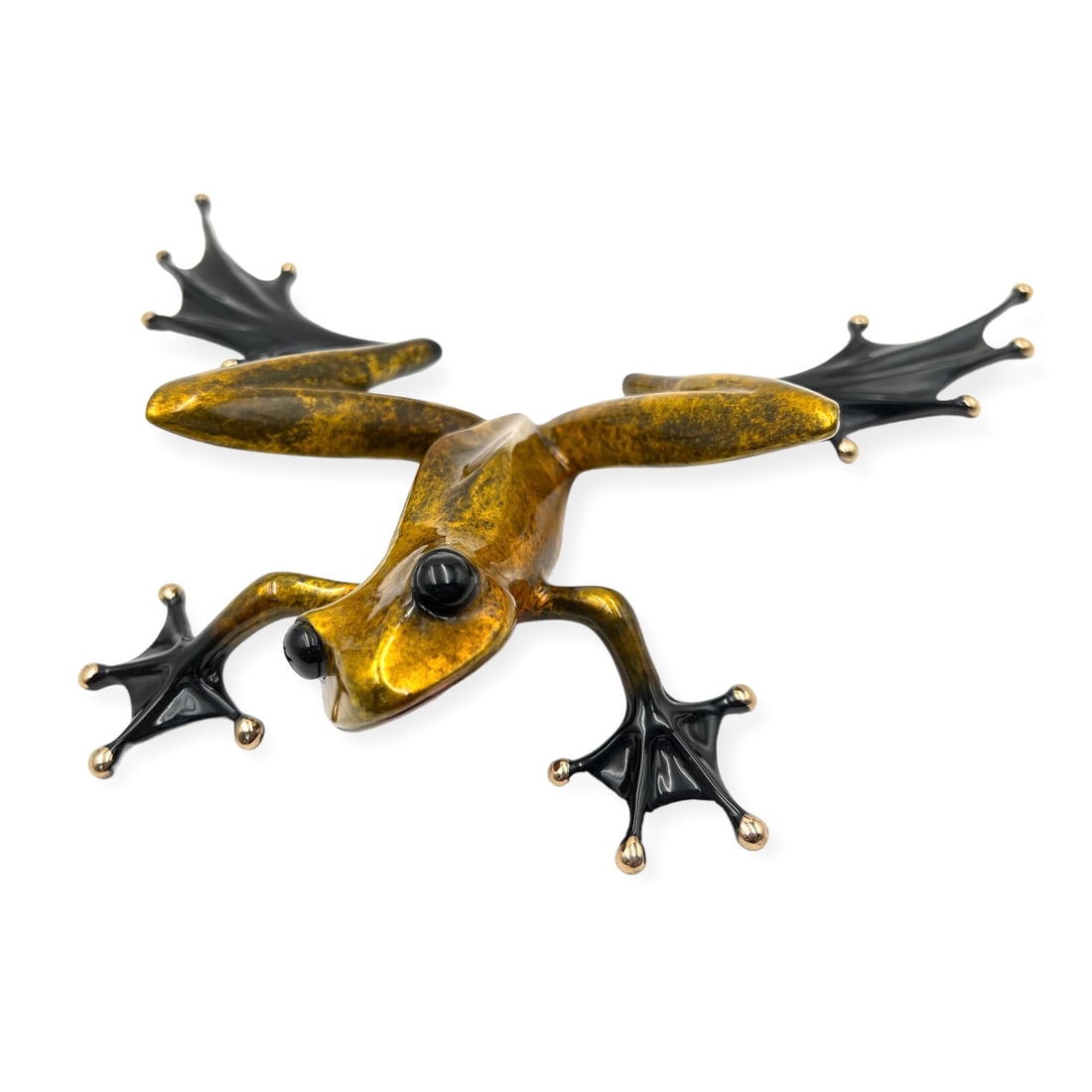 Tim Cotterill Gold Colored Bronze Frog. (1 of 4)