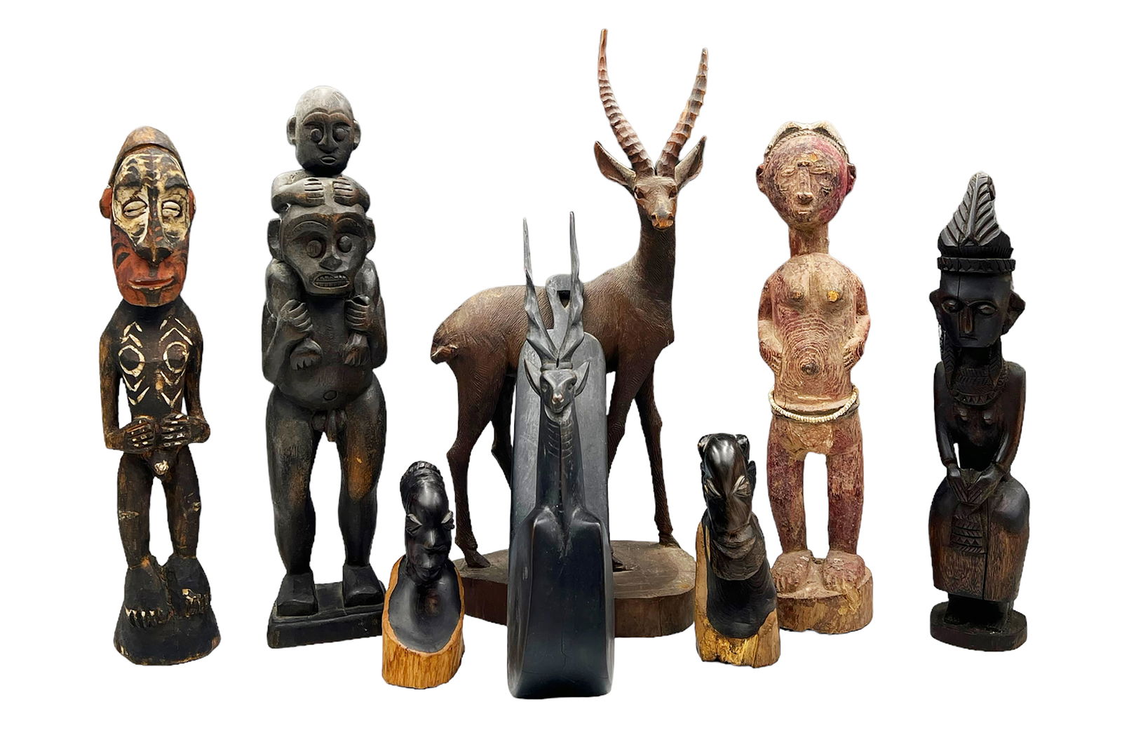 Lot of Primitive African ? Carved Figures. (1 of 7)