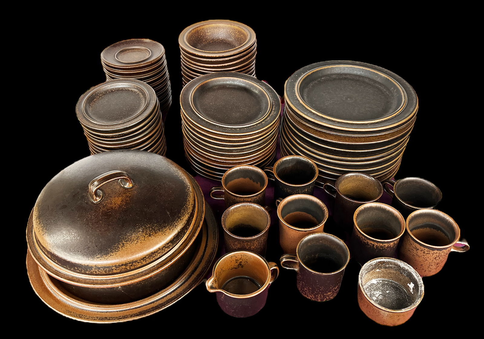 Set of Ruska by Arabia Stoneware (73 Pieces). (1 of 7)