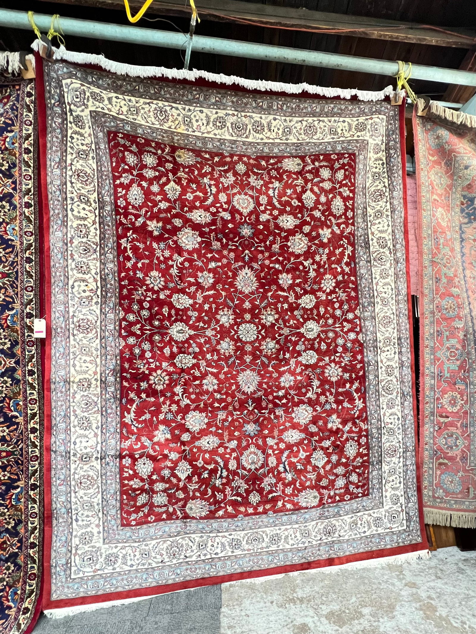 9' 1" x 12' Hand-Knotted Kashan Pattern Rug. (1 of 3)