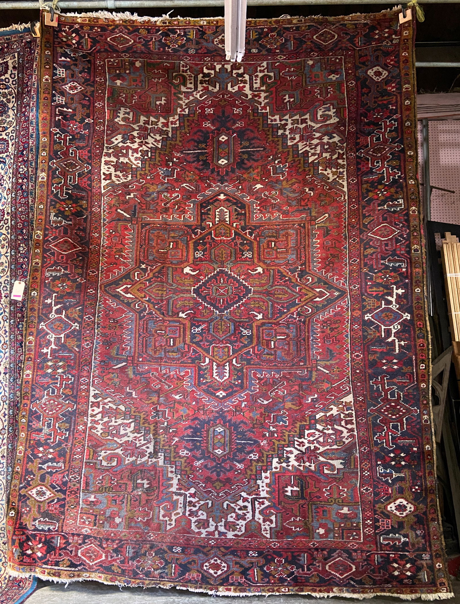 8' 4" x 11' 8" Red Indo Heriz Rug. (1 of 4)
