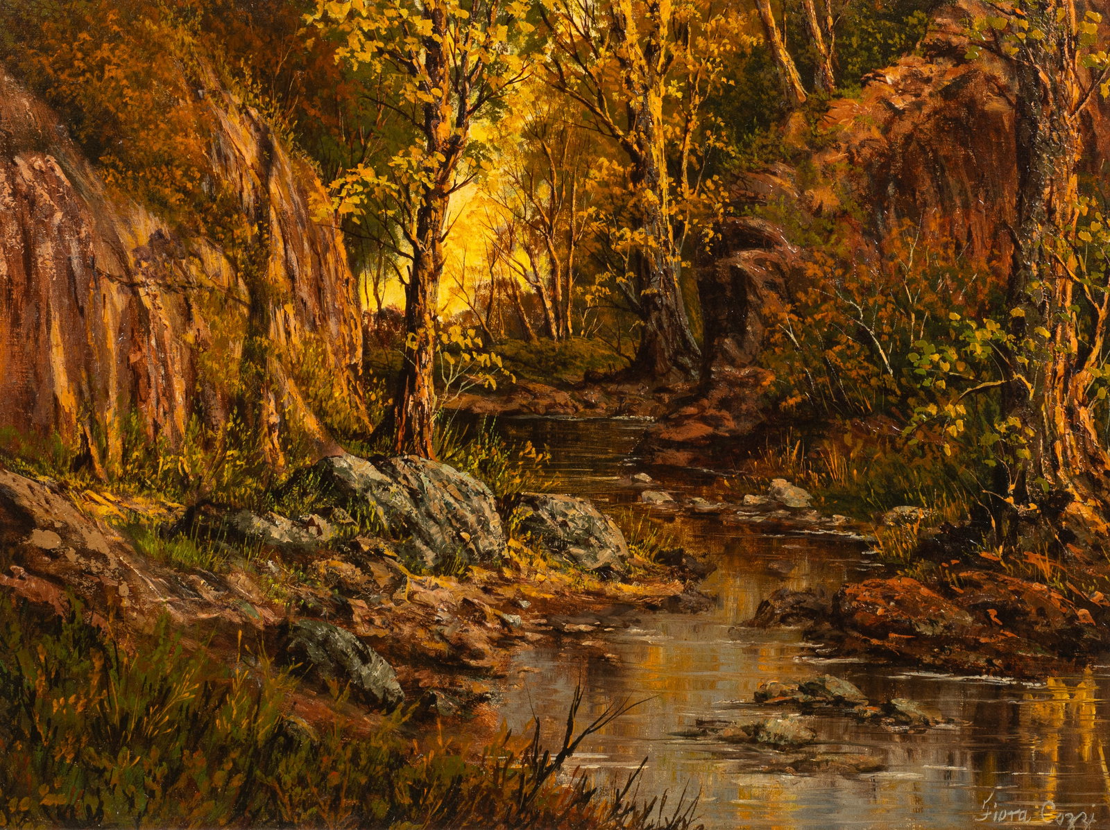 Lg. Autumnal Landscape Scene, Fiora Cozzi. (1 of 7)