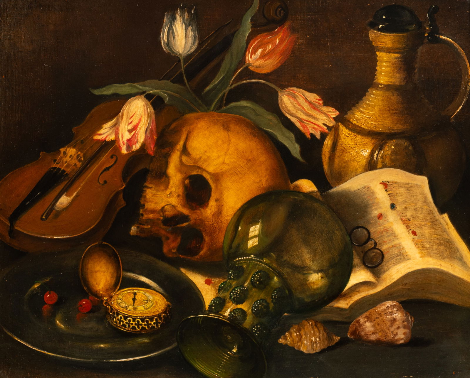 Baroque Style Vanitas Still Life Painting. (1 of 4)