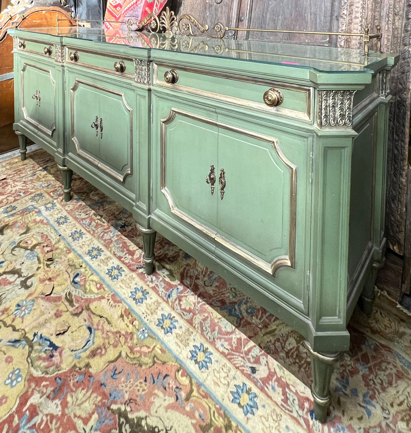 Green Painted Karges Sideboard or Buffet. (1 of 2)