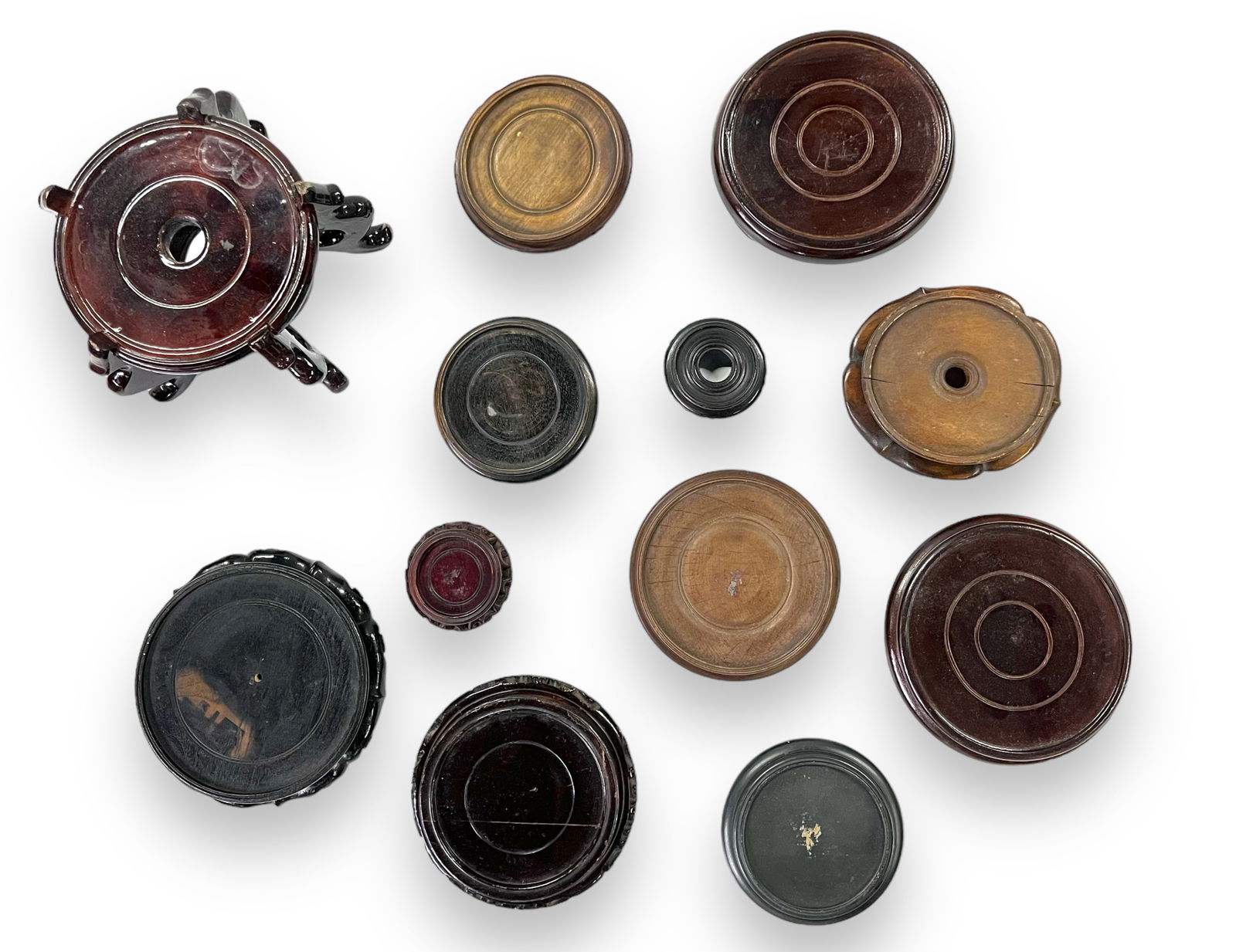 Lot of Assorted Asian Wood Stands. (1 of 1)