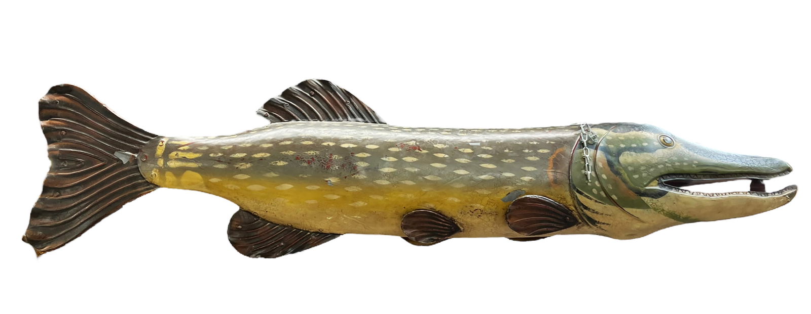 Painted Tin Hanging Fishmonger Sign. (1 of 3)