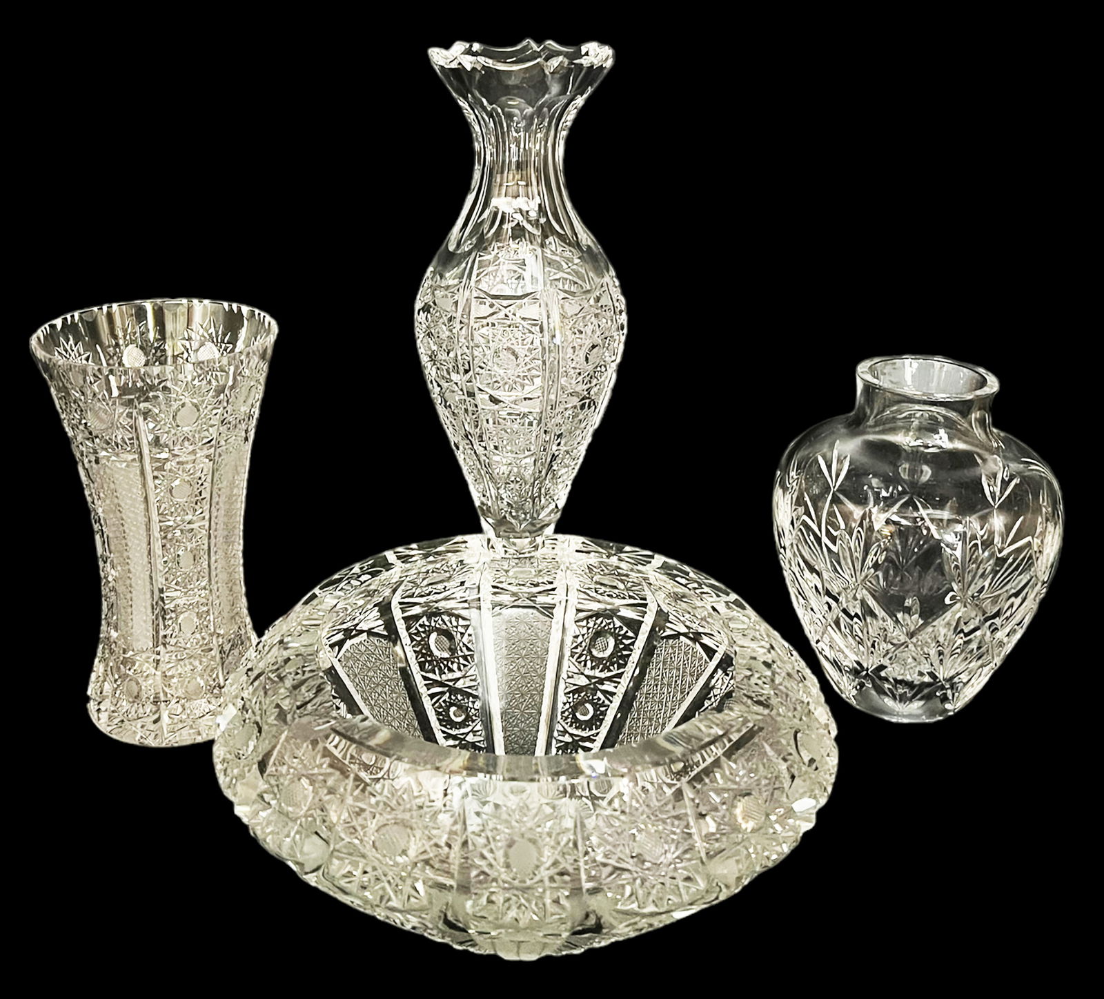 Lot of 4 Crystal and Glass Pcs.- Tiffany, etc. (1 of 6)