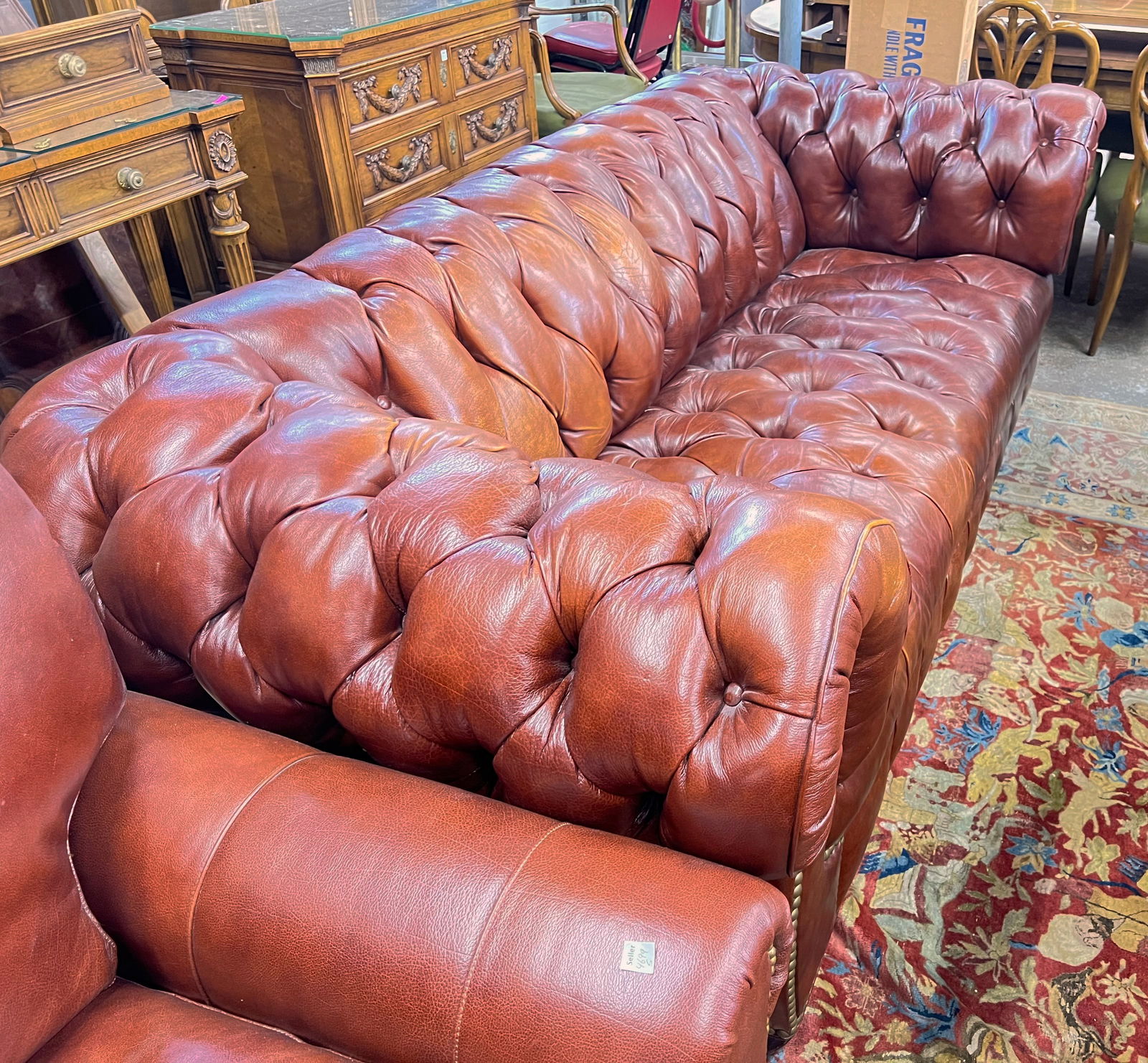 Hancock & Moore "harrod" Chesterfield Leather Sofa Auction
