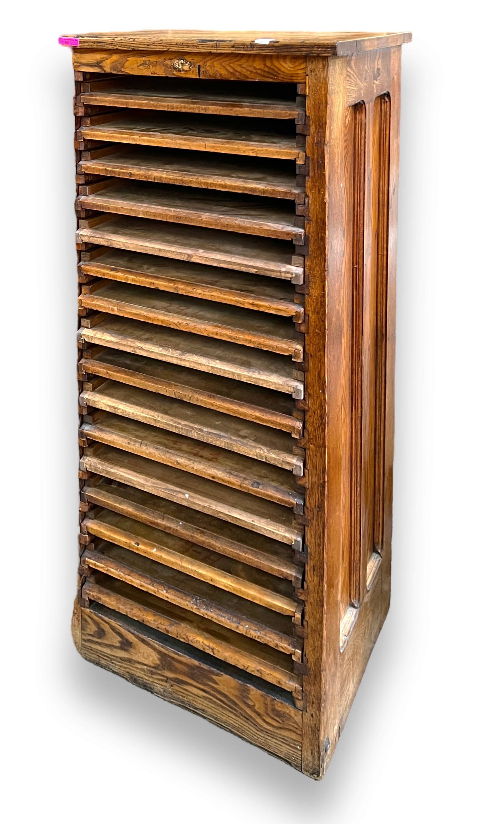 Antique Oak Printer's Auction