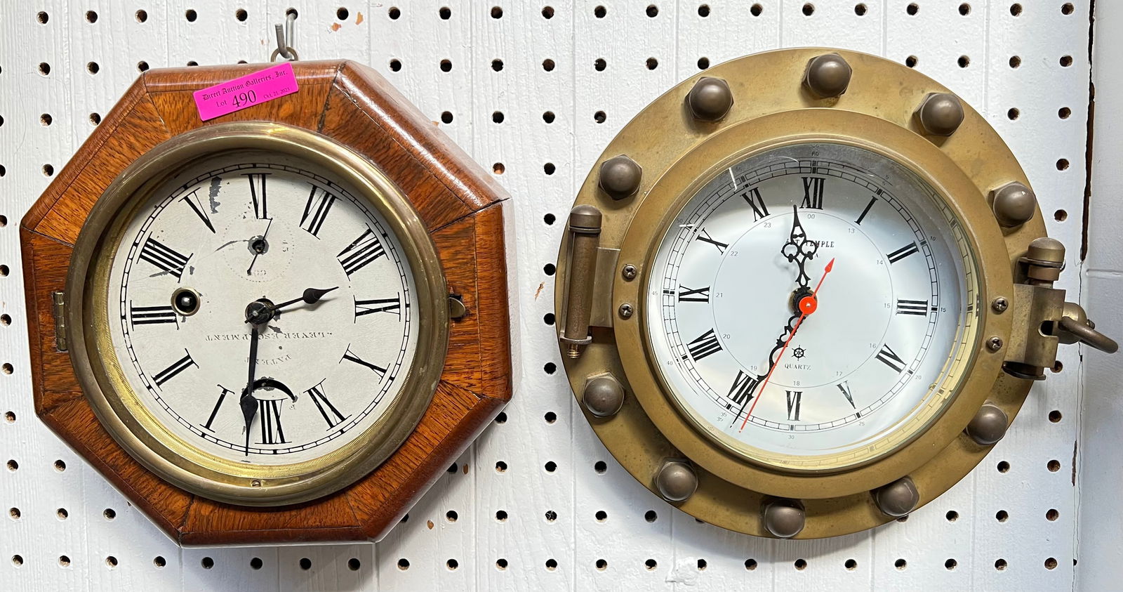 Lot of 2 Small Clocks, one Antique. (1 of 1)