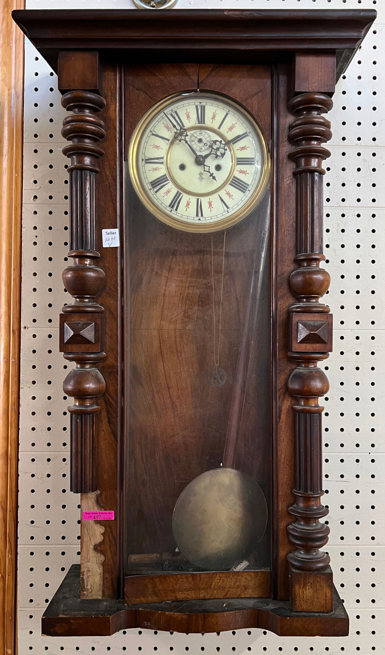 Gustav Becker Regulator Wall Clock, As Is Case. (1 of 1)