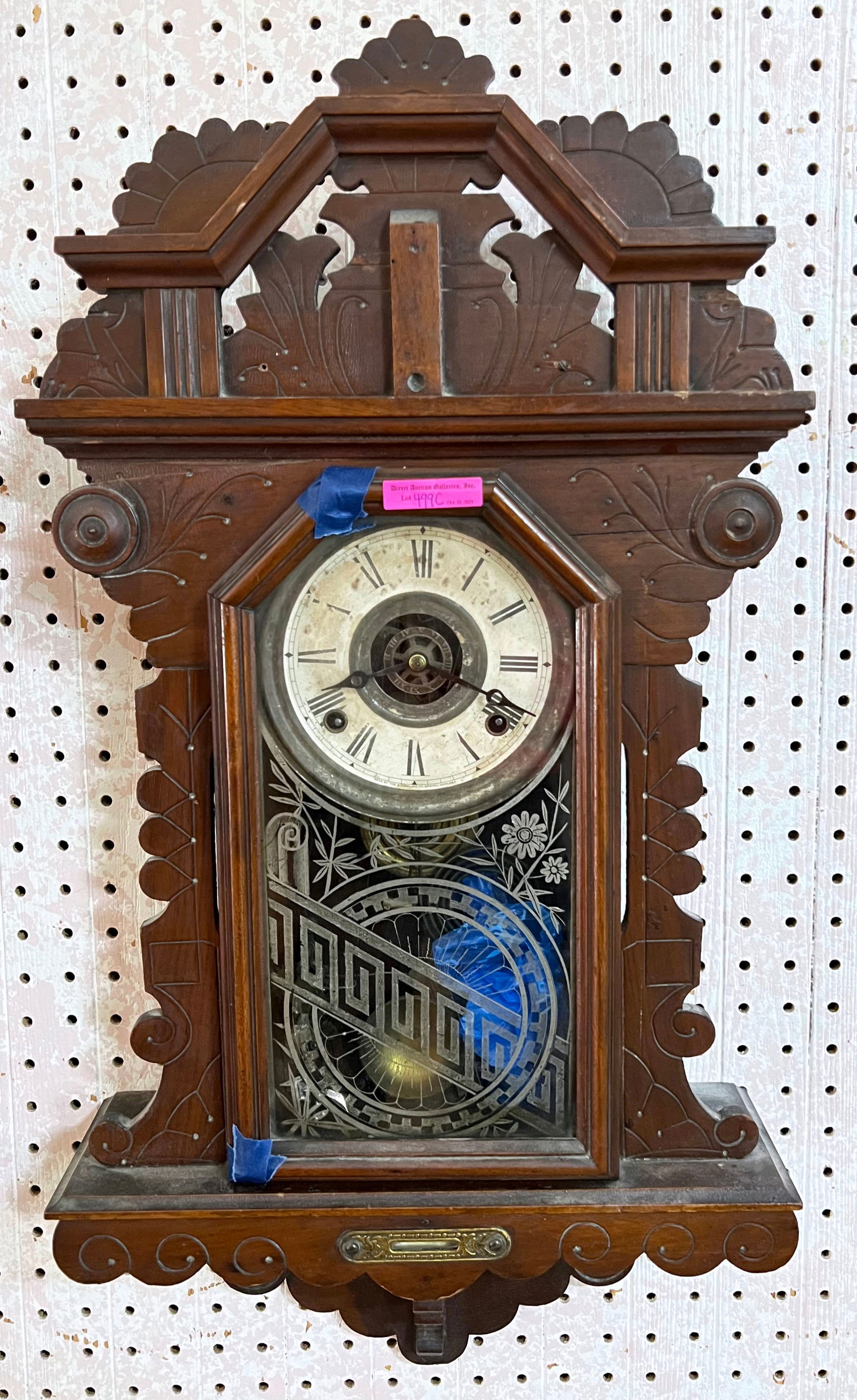 Victorian Ingraham Hanging Kitchen Clock w/ Alarm. (1 of 1)