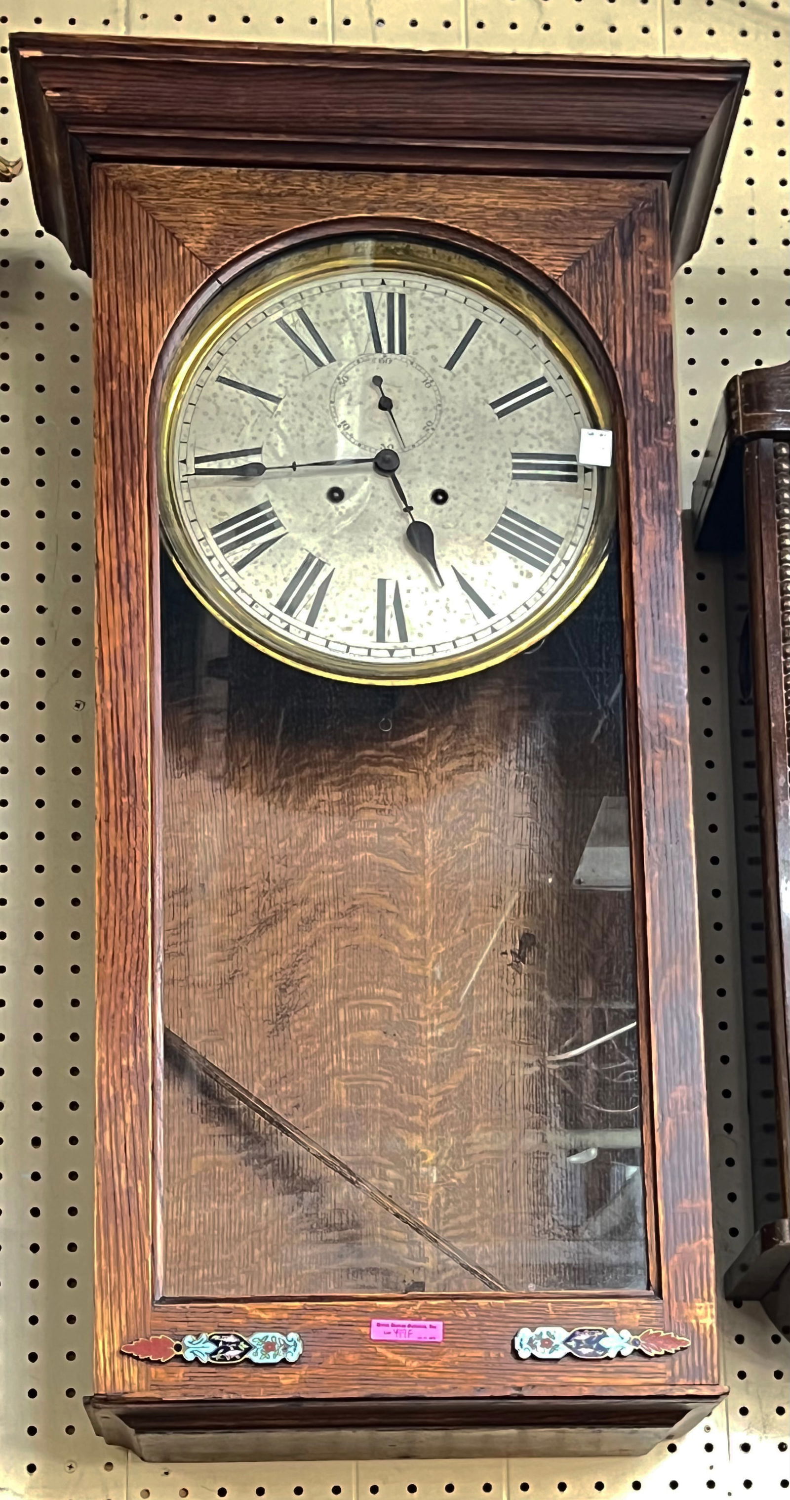 Antique Large E.N.Welch Oak Wall Clock. (1 of 1)