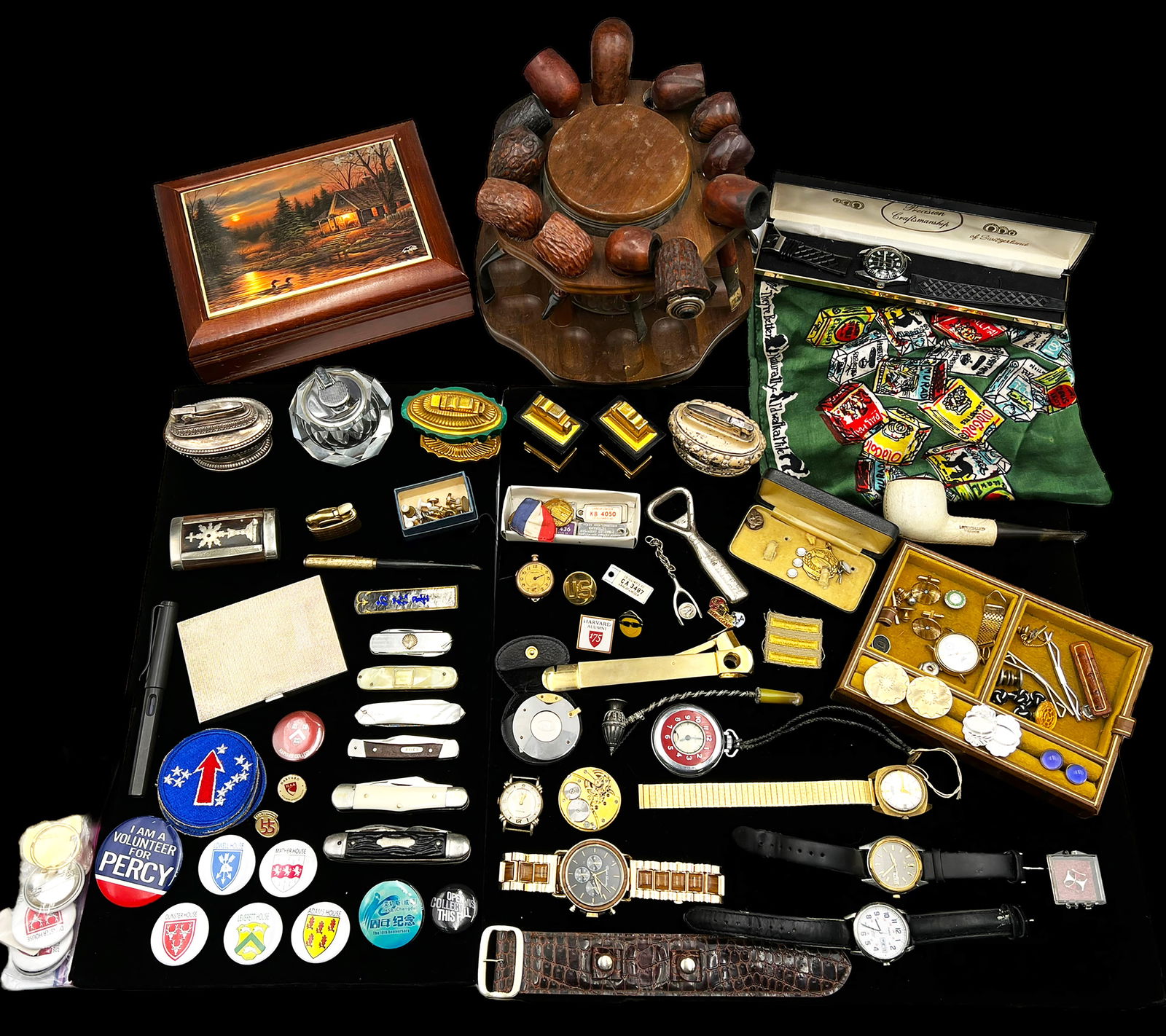 Lot of Asst. Men's Watches, Pipes, Lighters, etc. (1 of 12)