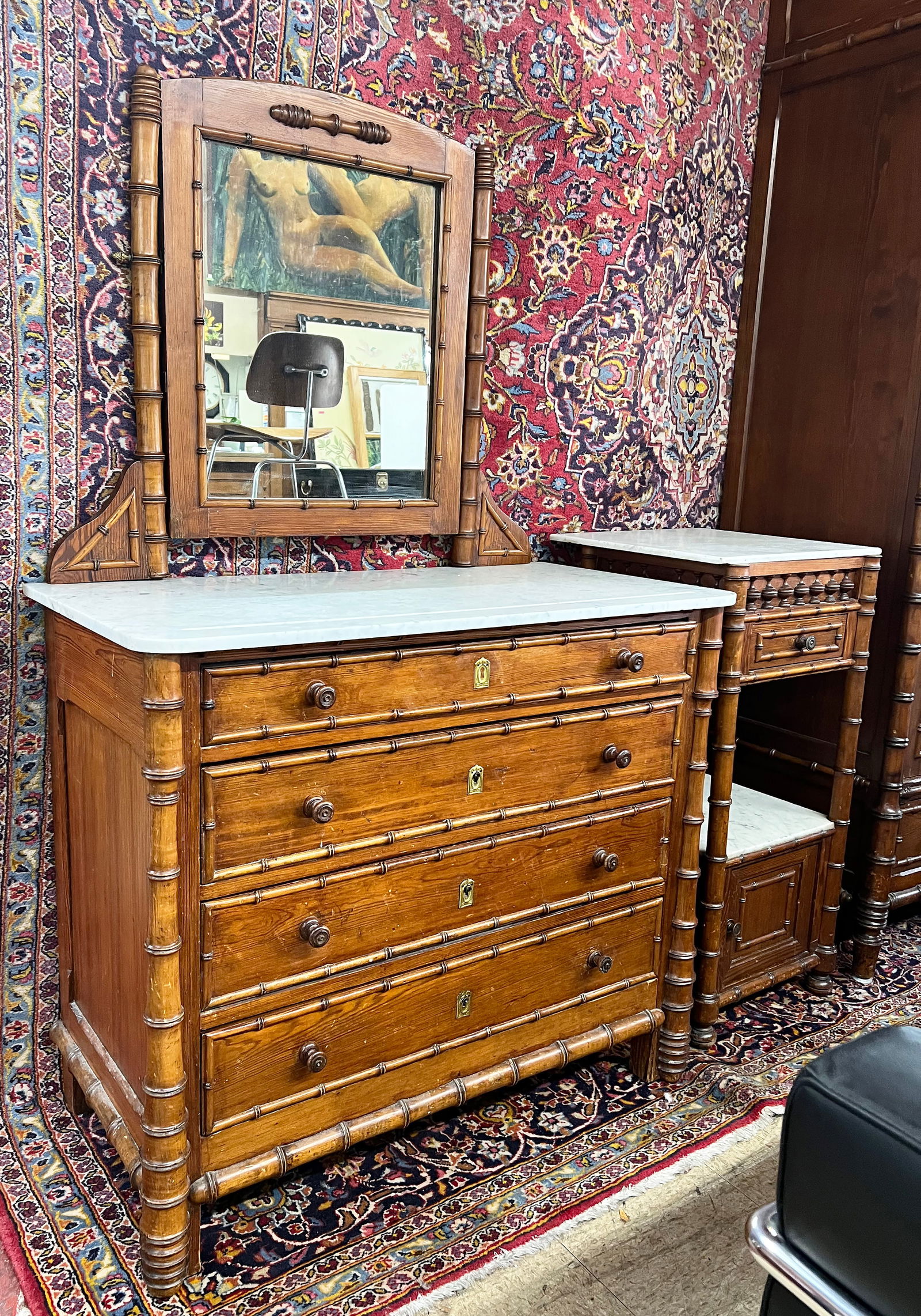 Faux bamboo 2024 dresser for sale