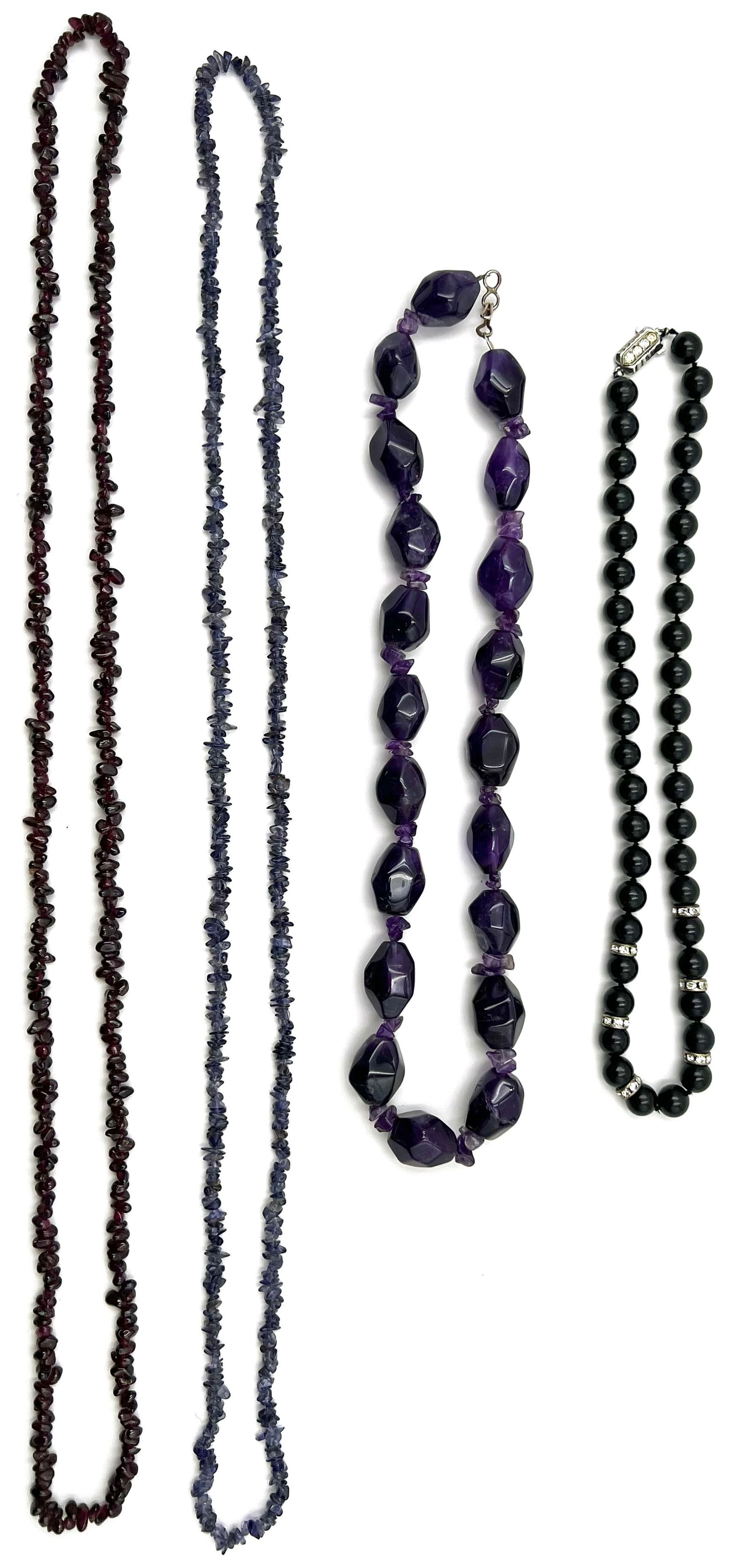 Lot of Four Necklaces - Garnet, Amethyst, etc. (1 of 2)