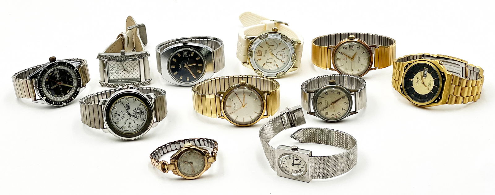 Lot of 11 Watches, all Ticking. (1 of 2)