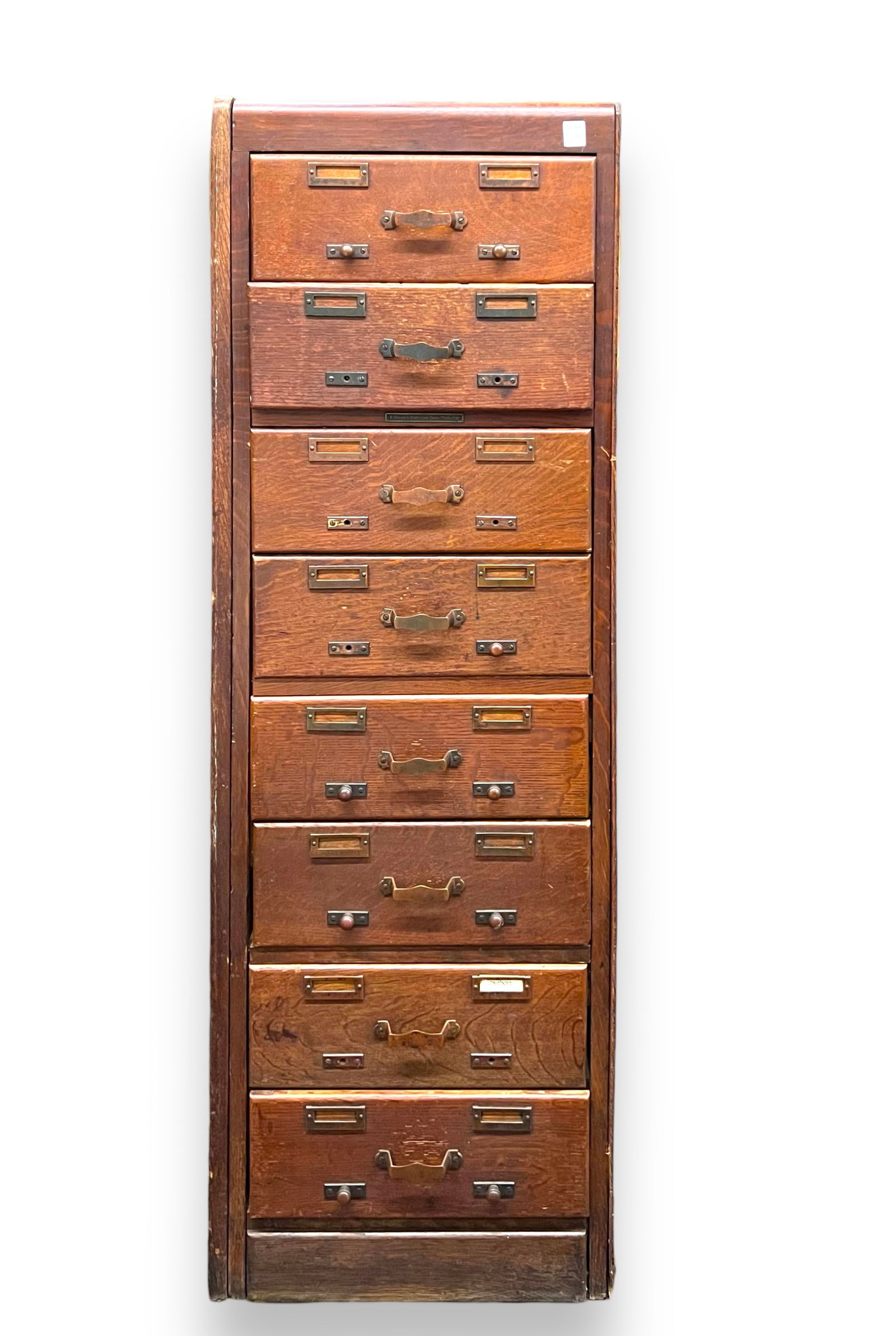 Library Bureau Oak Card File Cabinet. (1 of 1)