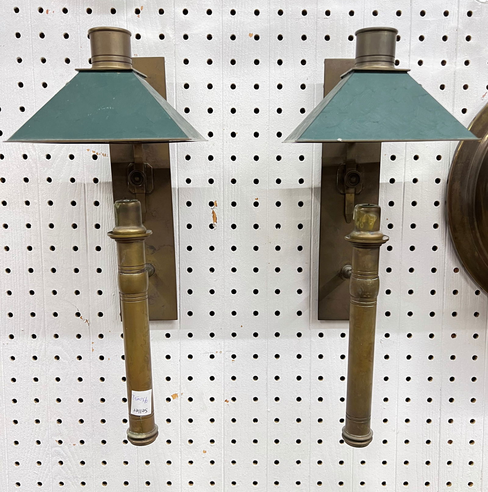 Pair of Copper ? Candle Wall Sconces. (1 of 1)