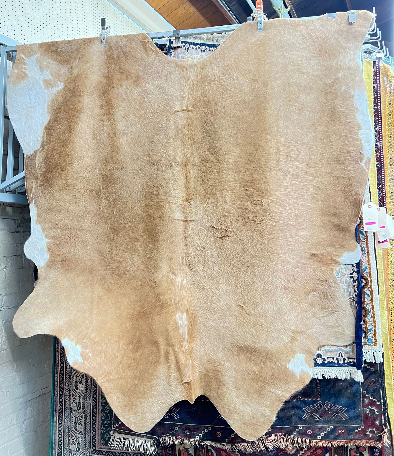 6' 2" x 6' 8" Brown Cowhide Rug. (1 of 1)