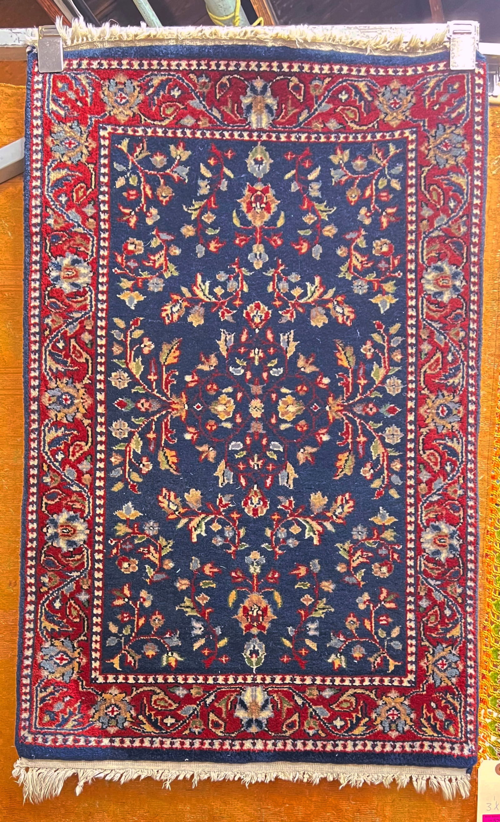 2' x 3' 1" Small Blue Field Oriental Rug. (1 of 1)