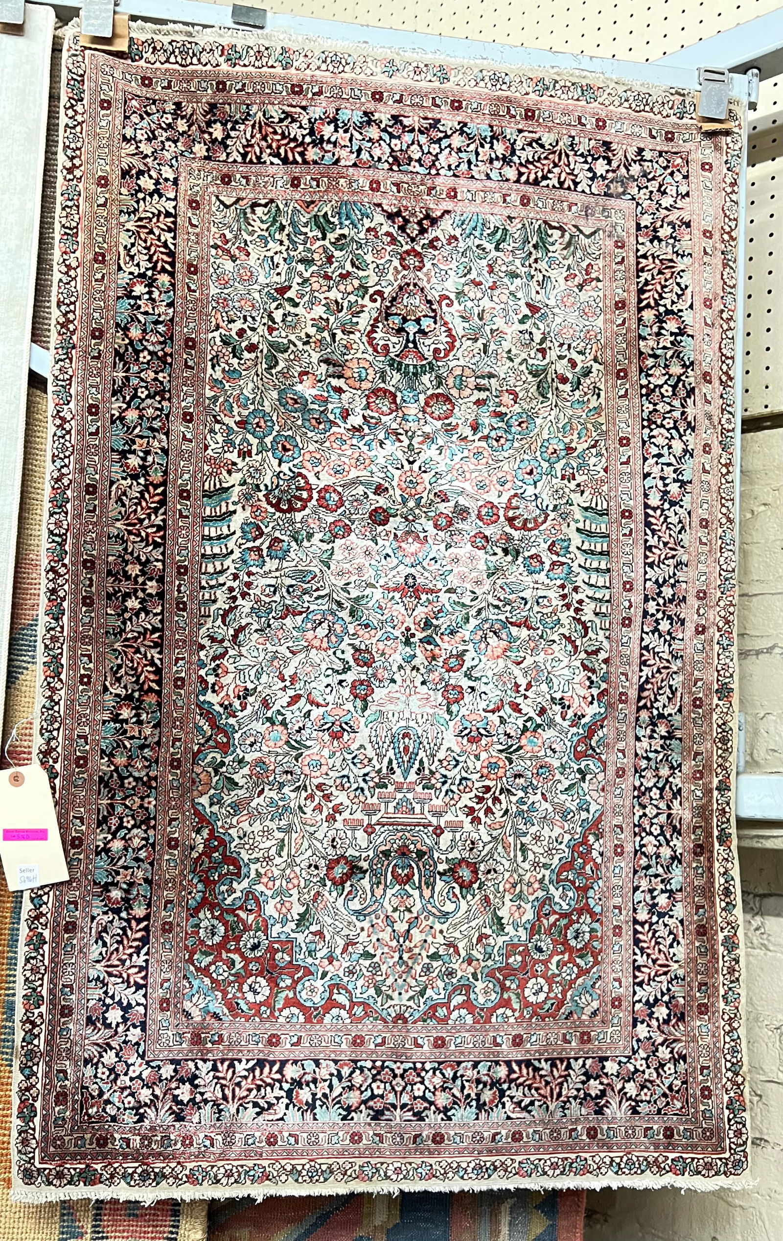 2' 7" x 4' Fine Silk Prayer Rug. (1 of 1)
