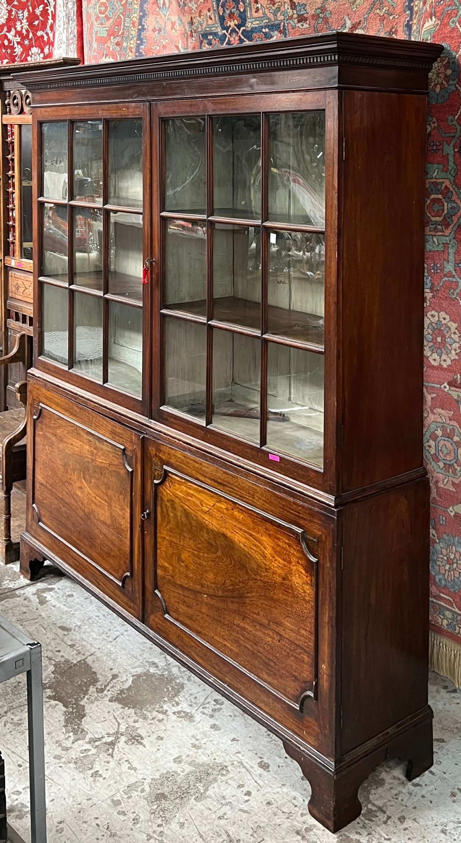 Antique Walnut Breakfront. (1 of 1)