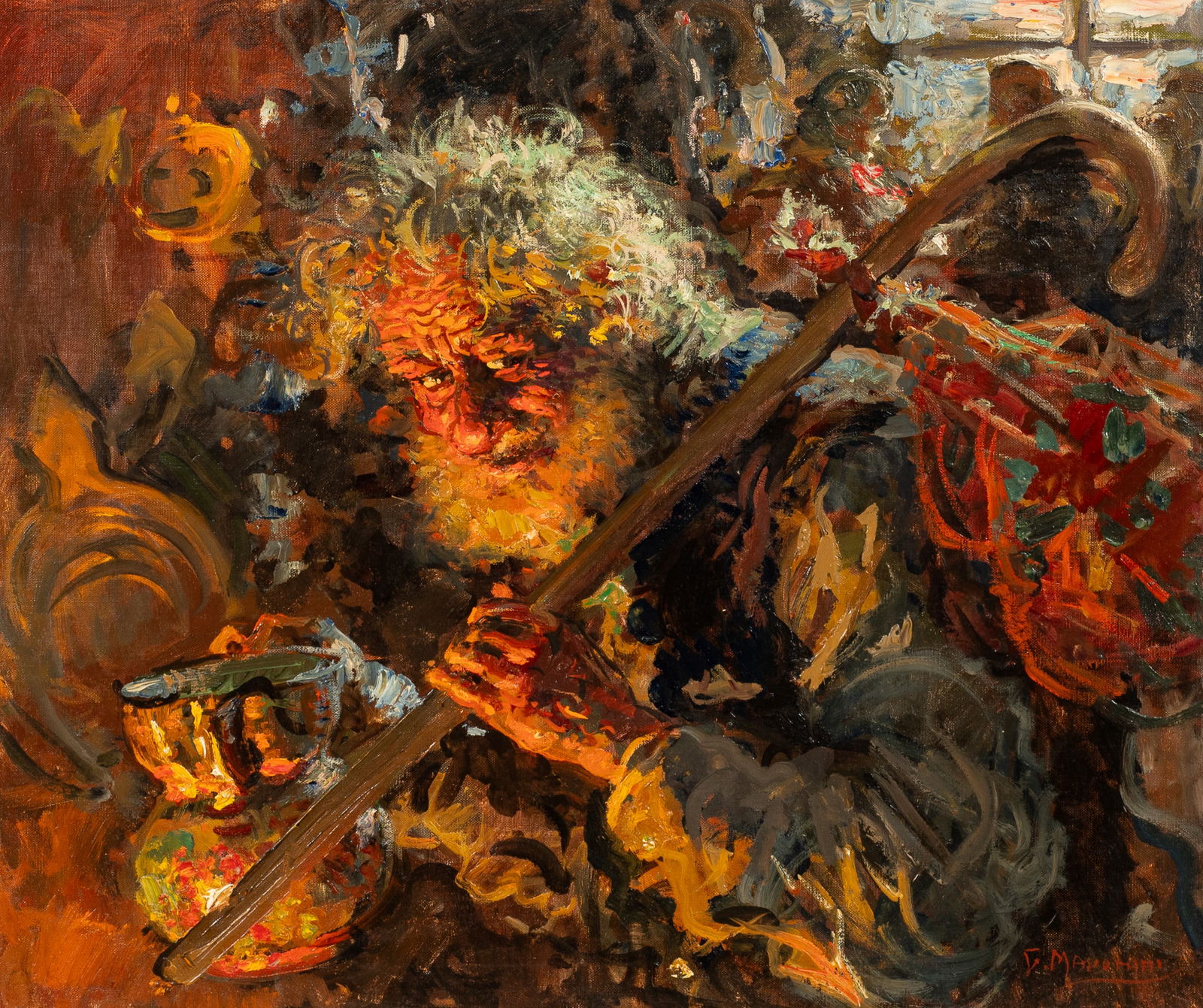 Travelling Man, Painting by Giovanni Madonini. (1 of 5)