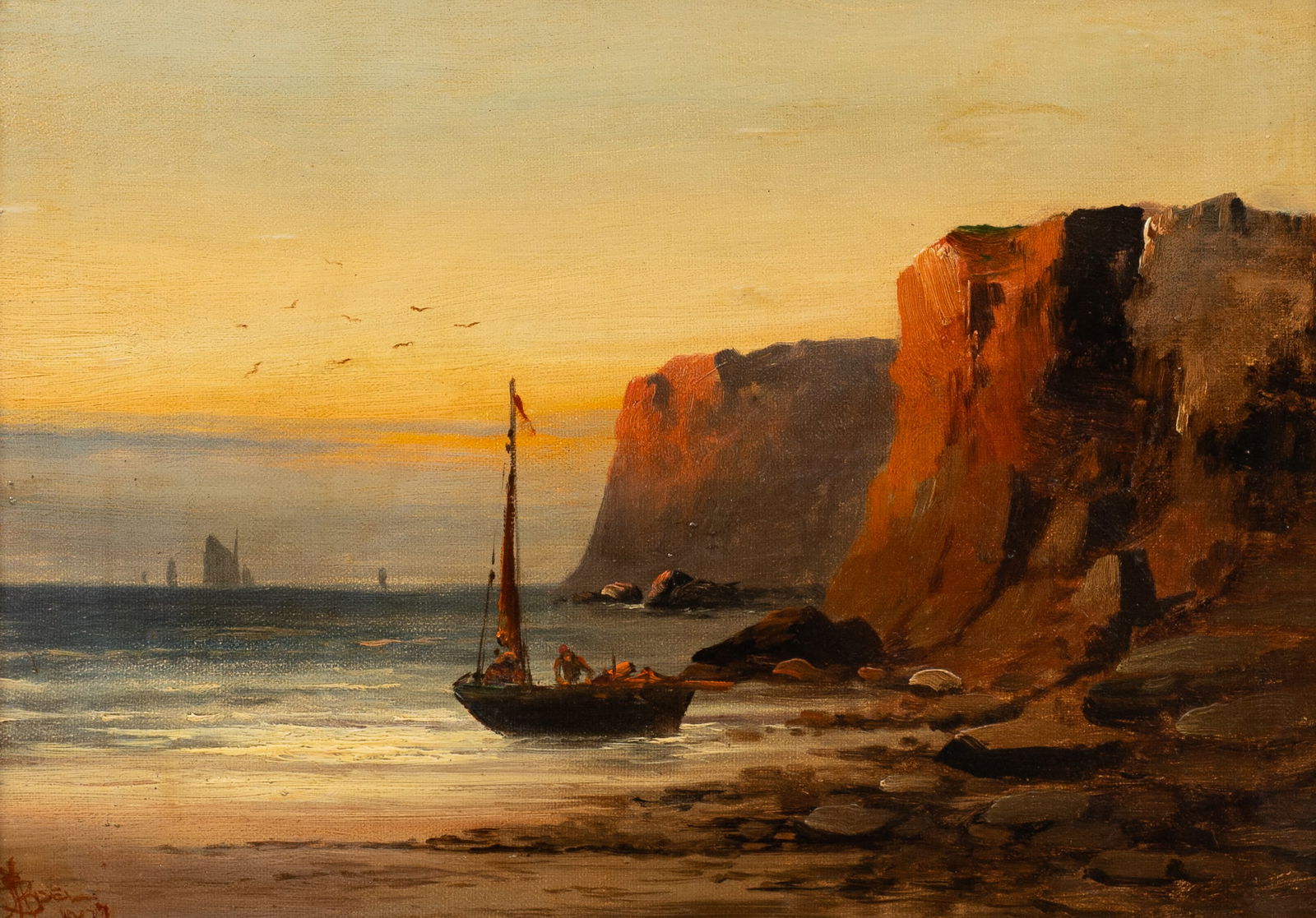 Seascape Painting, John Henry Boel. (1 of 5)