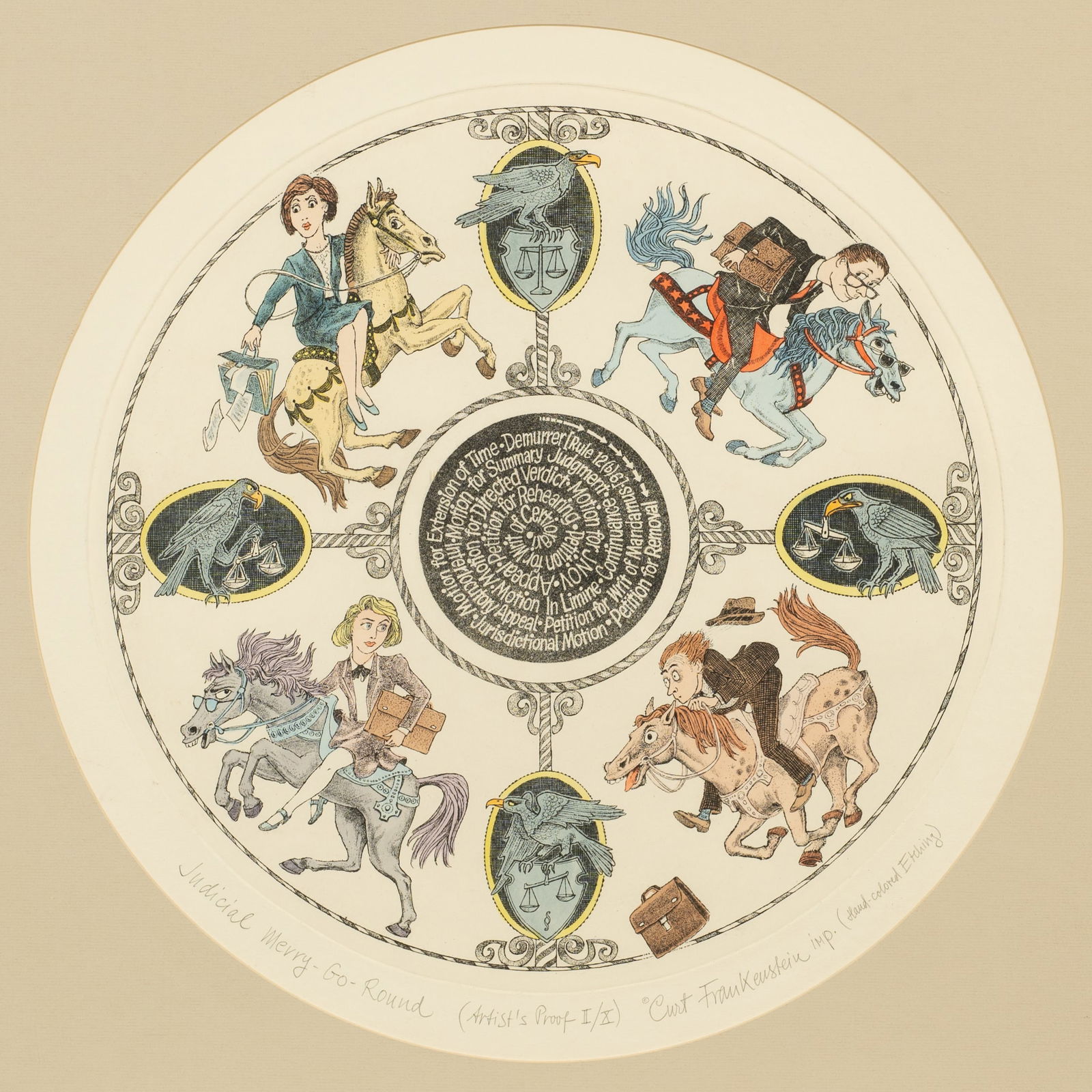 Judicial Merry-Go-Round Etching, Curt Frankenstein (1 of 5)