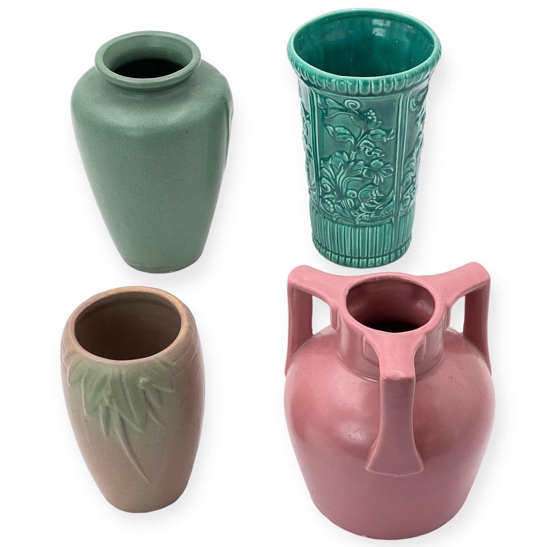 Lot of 4 Mid Century Pottery Vases. (1 of 2)