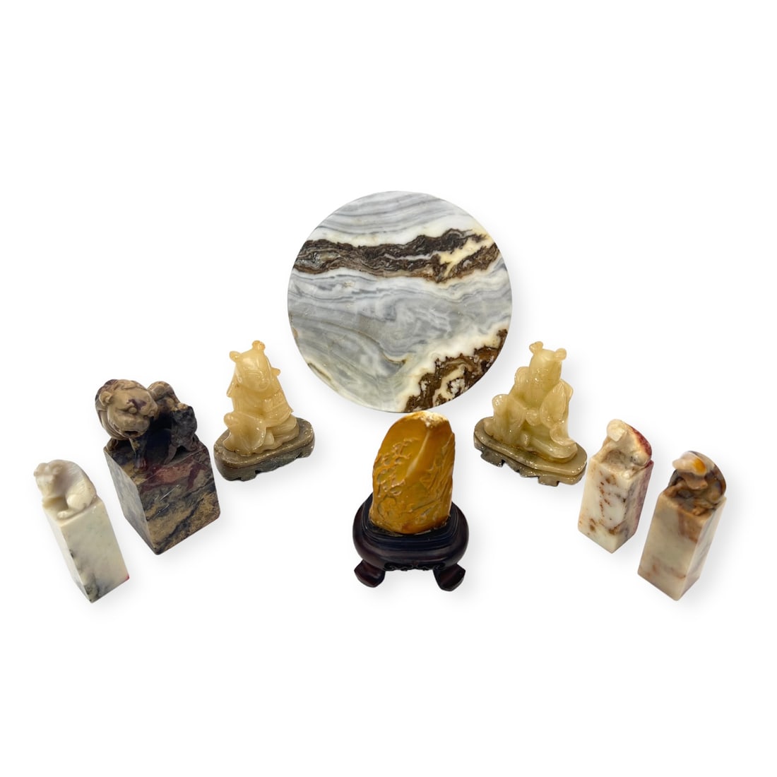 Lot: Chinese Stone Seals, Soapstone Items, etc. (1 of 5)