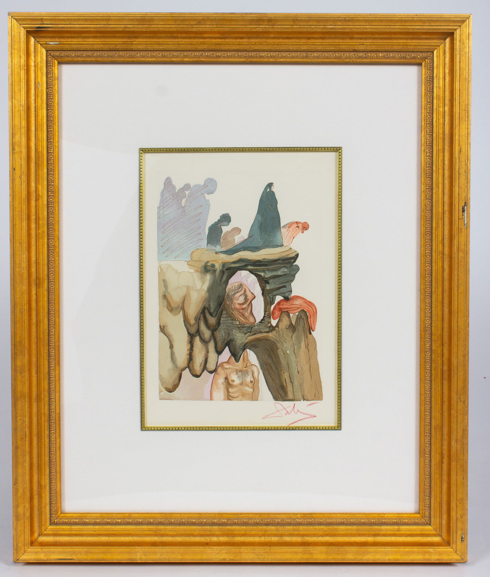 Inferno 22 / The Dishonest, Salvador Dali Woodcut. (1 of 5)