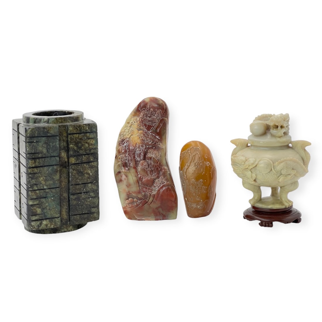 Lot of Four Chinese Stone Articles. (1 of 4)
