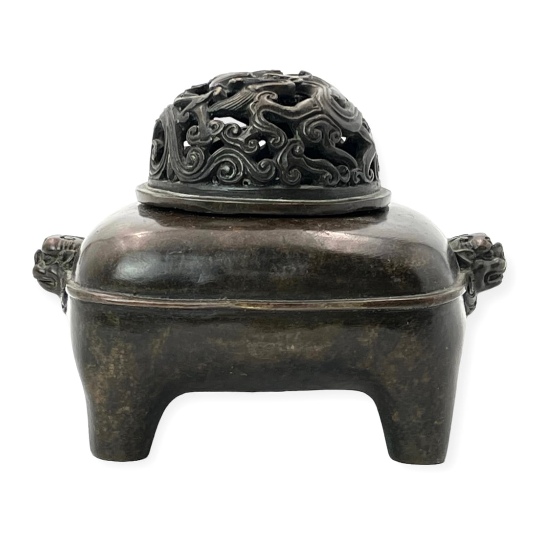 Chinese Bronze Censer, Signed on the Underside. (1 of 4)
